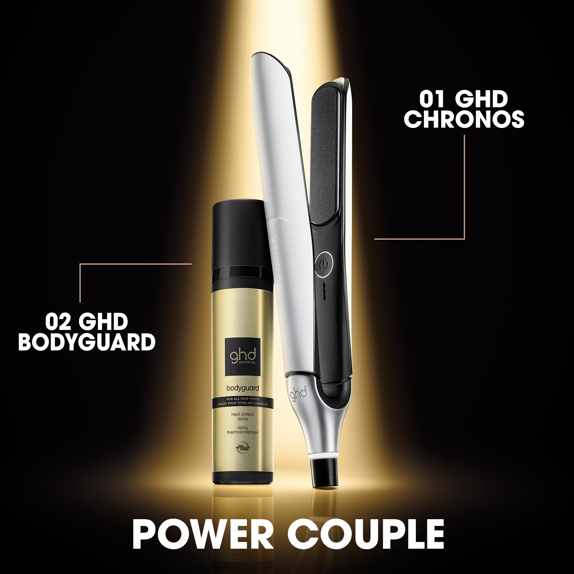 ghd Chronos Professional Styler, White: One Stroke High-Definition Results Lasting 24hrs 7