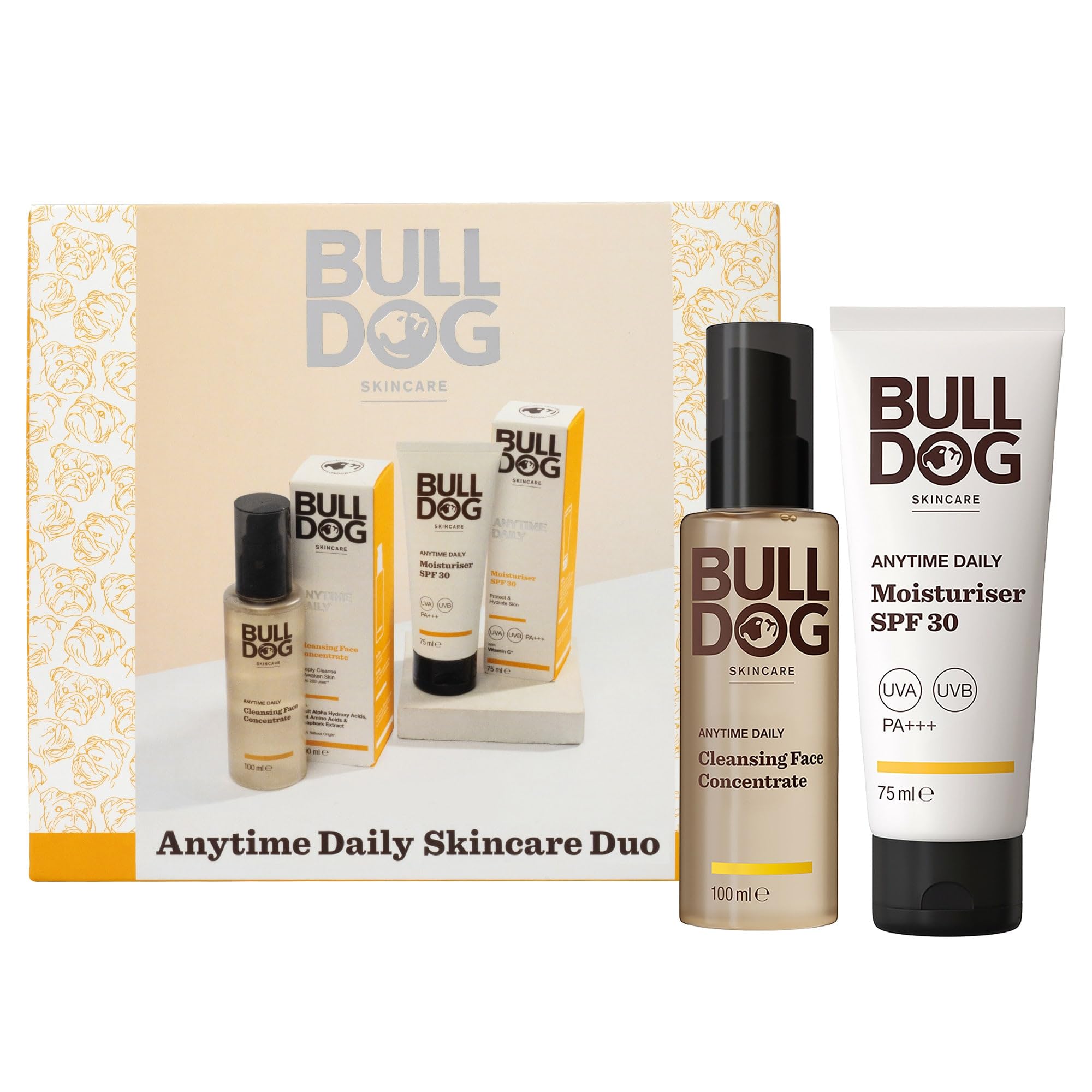 Bulldog Men's Anytime Daily Duo Gift Set with SPF 30 Moisturiser