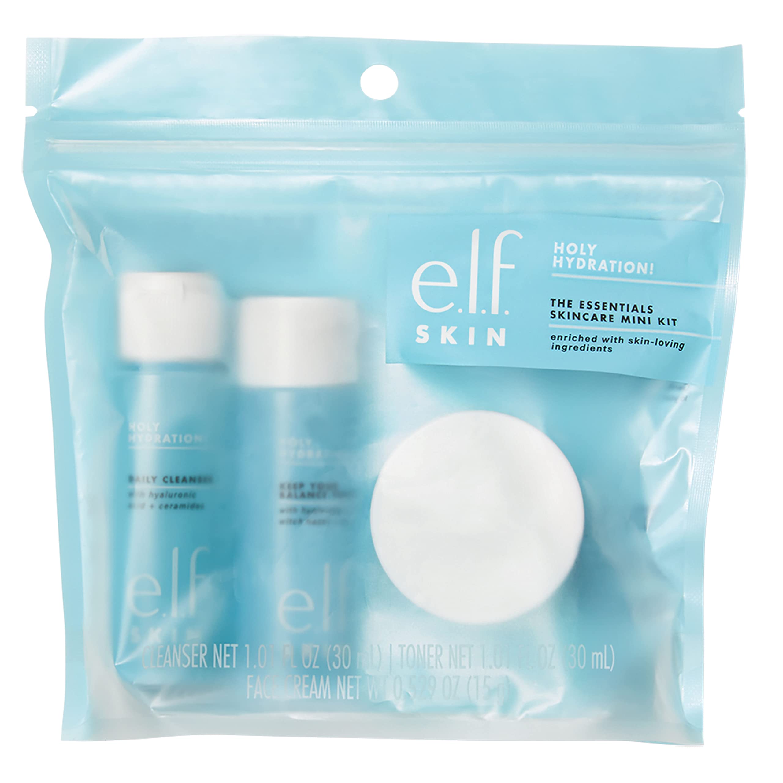 e.l.f. SKIN Holy Hydration! Mini Kit: Cleanser, Toner & Face Cream Trio 4