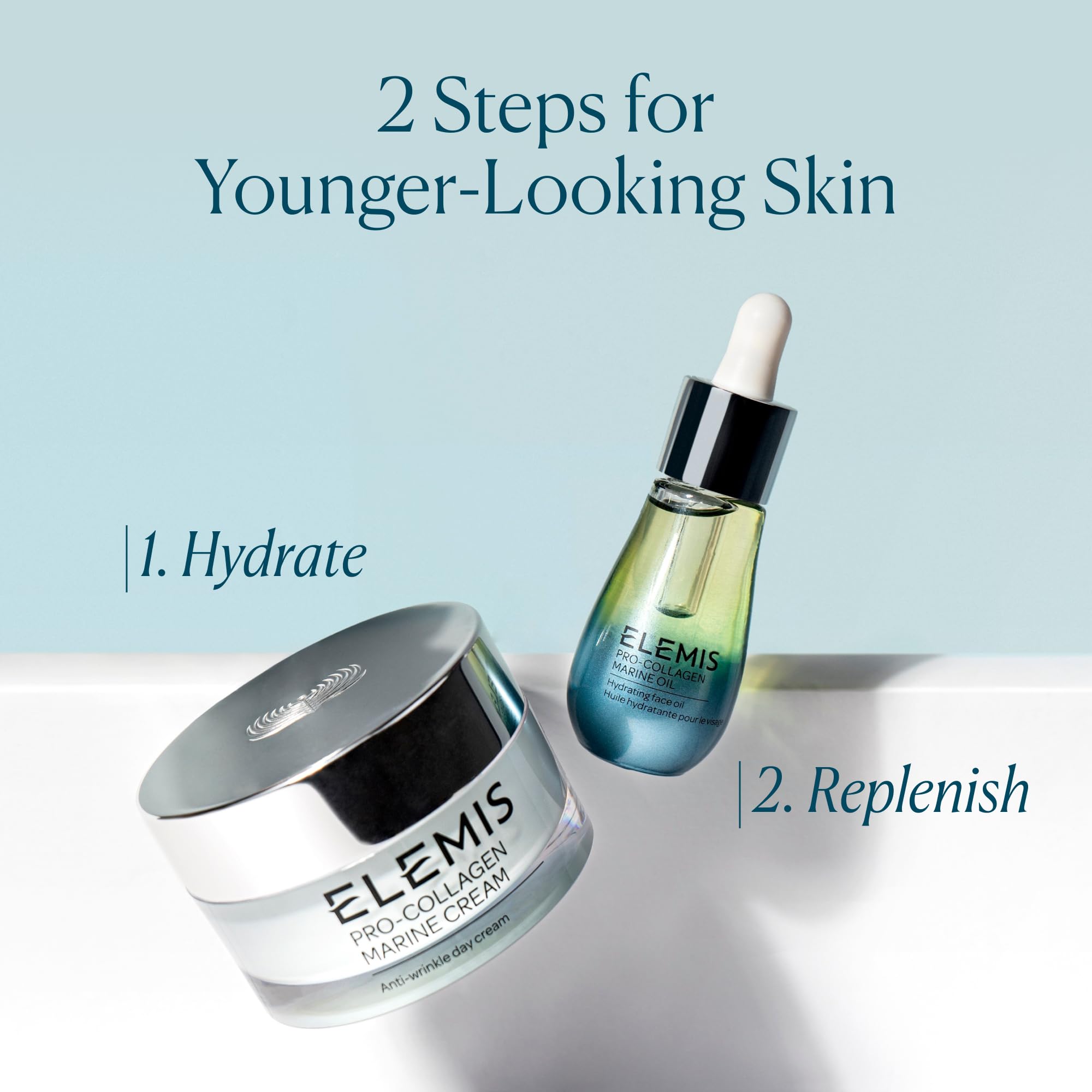 ELEMIS Pro-Collagen Marine Oil, Anti-Falten-Gesichtselixier mit drei algenreichen Wirkstoffen, leichte Gesichtsserum zur Feuchtigkeitsversorgung, Meereskollagen für revitalisierte und strahlende Haut, 15 ml 4