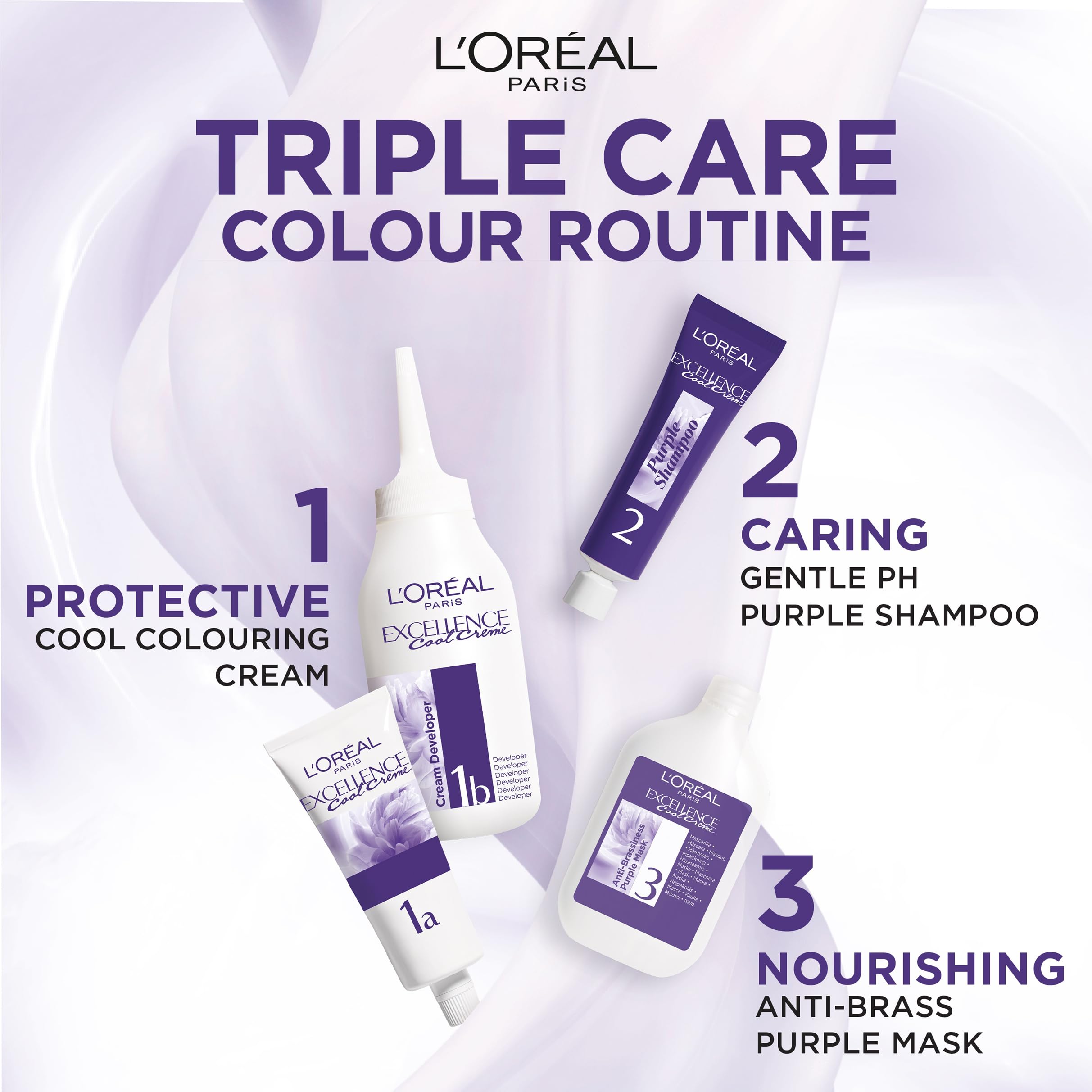 L'Oréal Paris Excellence Cool Crème Permanent Hair Dye 5.11 Ultra Ash Light Brown 6