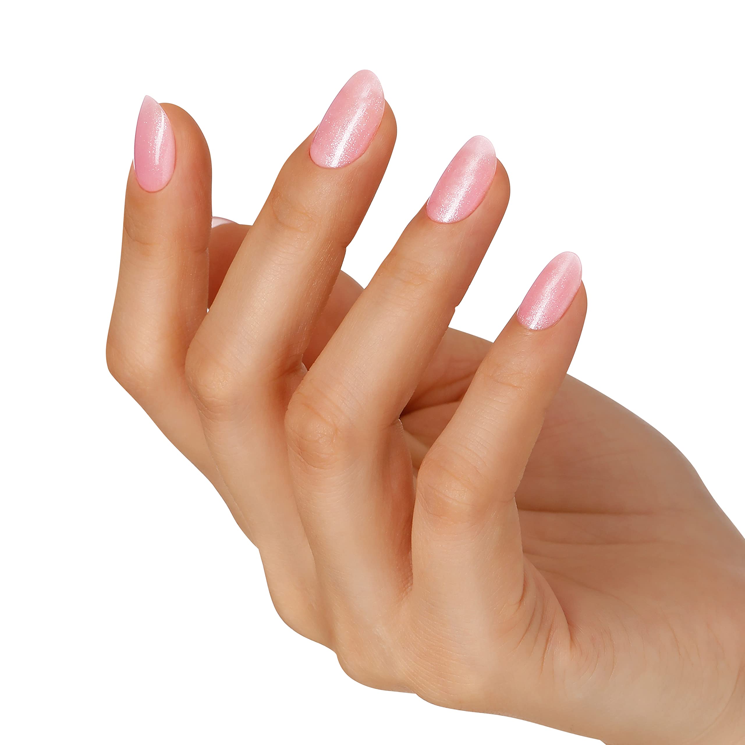 BLUESKY Gel Nail Polish in Grapefruit Sparkle (80546) - Pink Glitter, Long Lasting, 10 ml 3