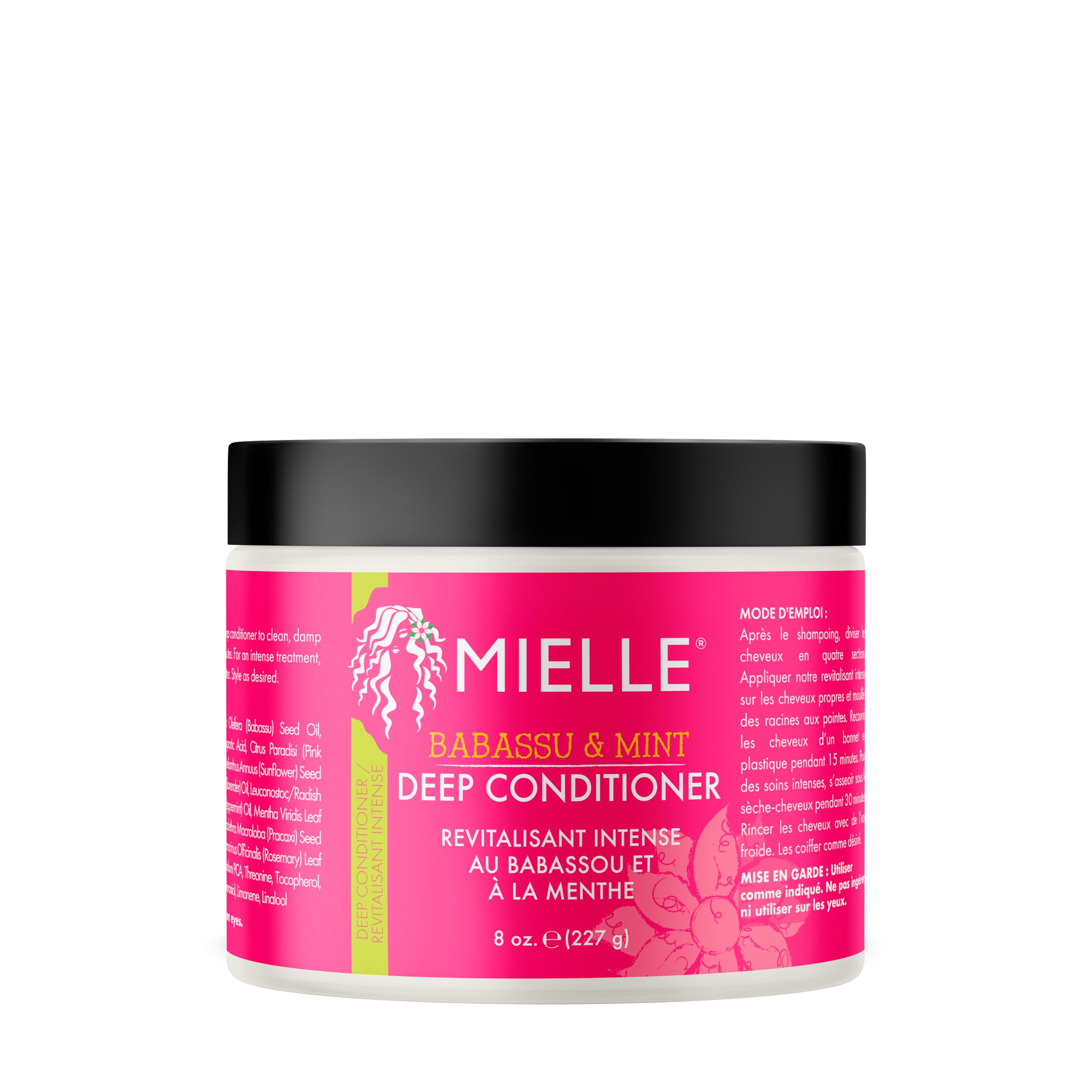 Mielle Babassu & Mint Deep Conditioner with Protein for Dry, Damaged, Frizzy Hair, 227 ml