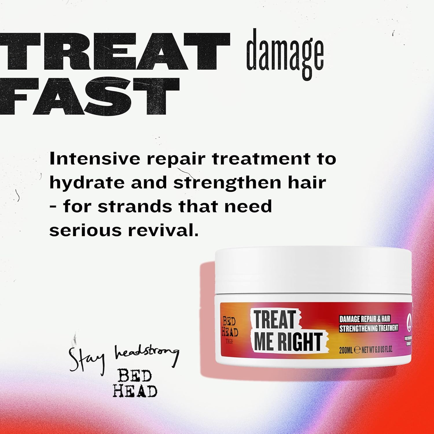 Bed Head by TIGI Treat Me Right Hair Mask – 200ml Deep Conditioning for Damaged Hair