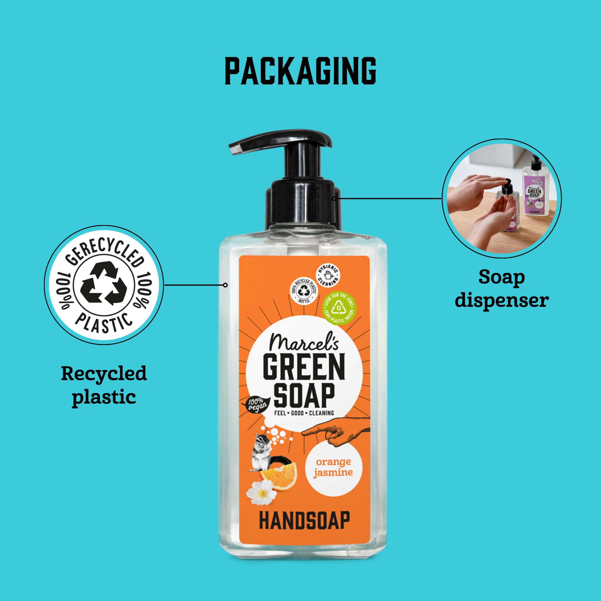 Marcel's Green Soap Hand Soap Dispenser, Orange & Jasmine, Plant-Based 6