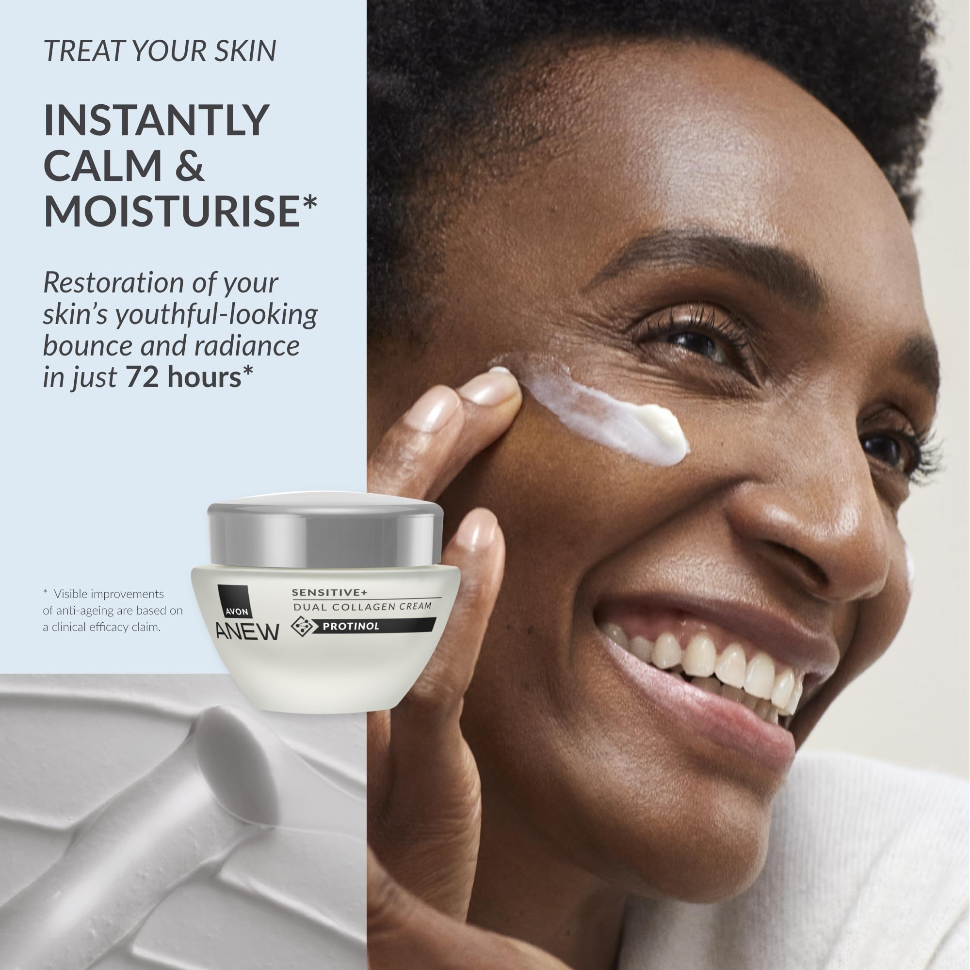Avon Anew Sensitive+ Dual Collagen Cream with Protinol™ Technology for Fine Lines 5