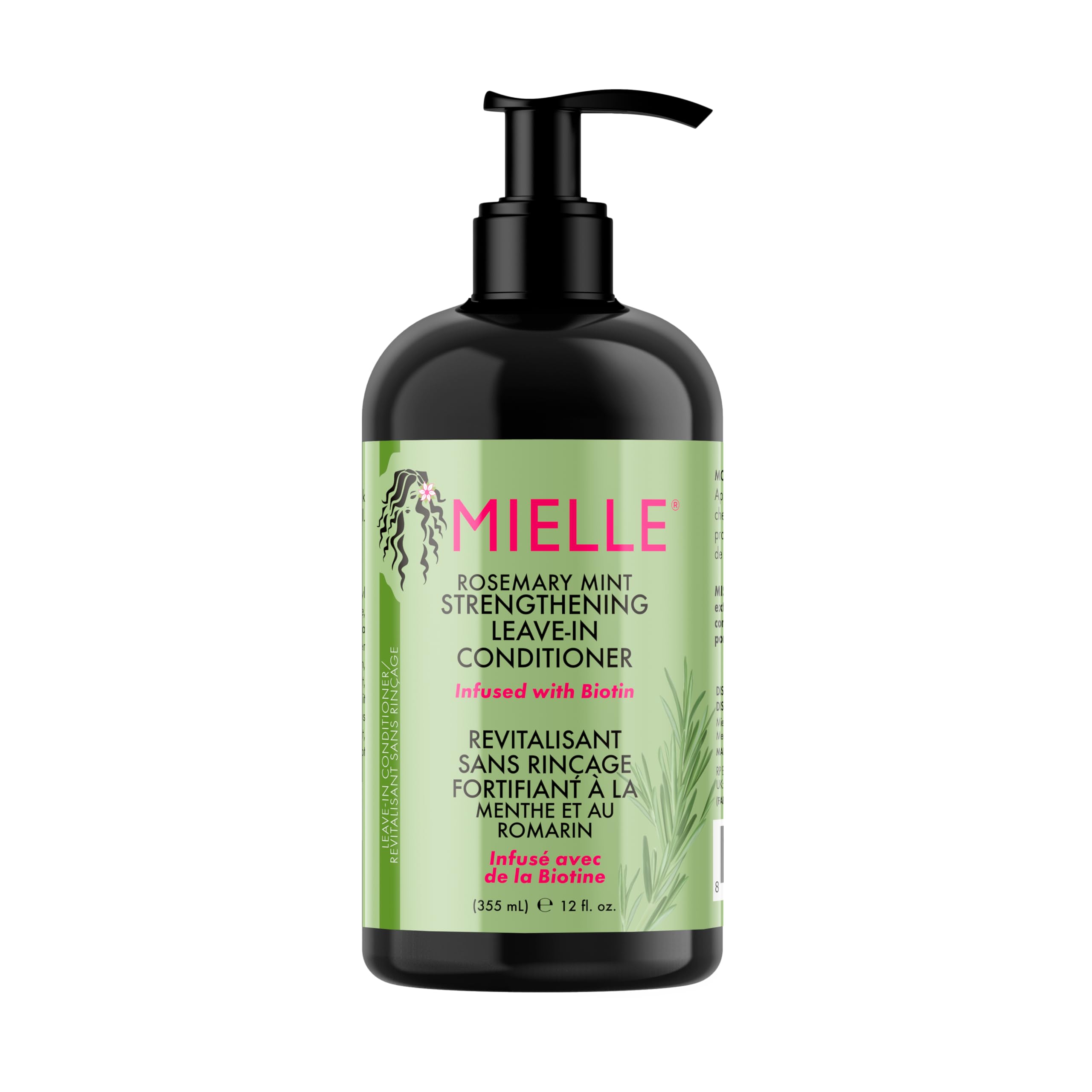 Mielle Rosemary Mint Strengthening Leave-In Conditioner with Biotin for Curly Hair