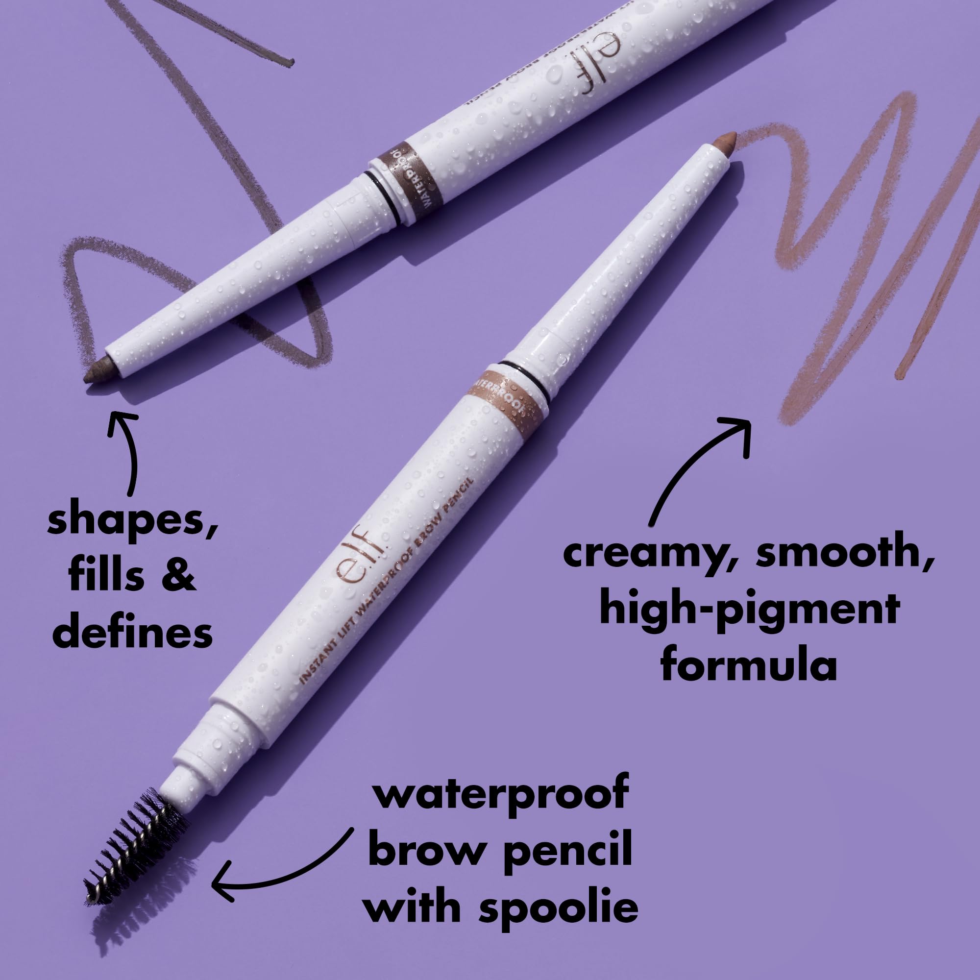 e.l.f. Instant Lift Waterproof Brow Pencil with Spoolie - 6 High-Pigment Shades