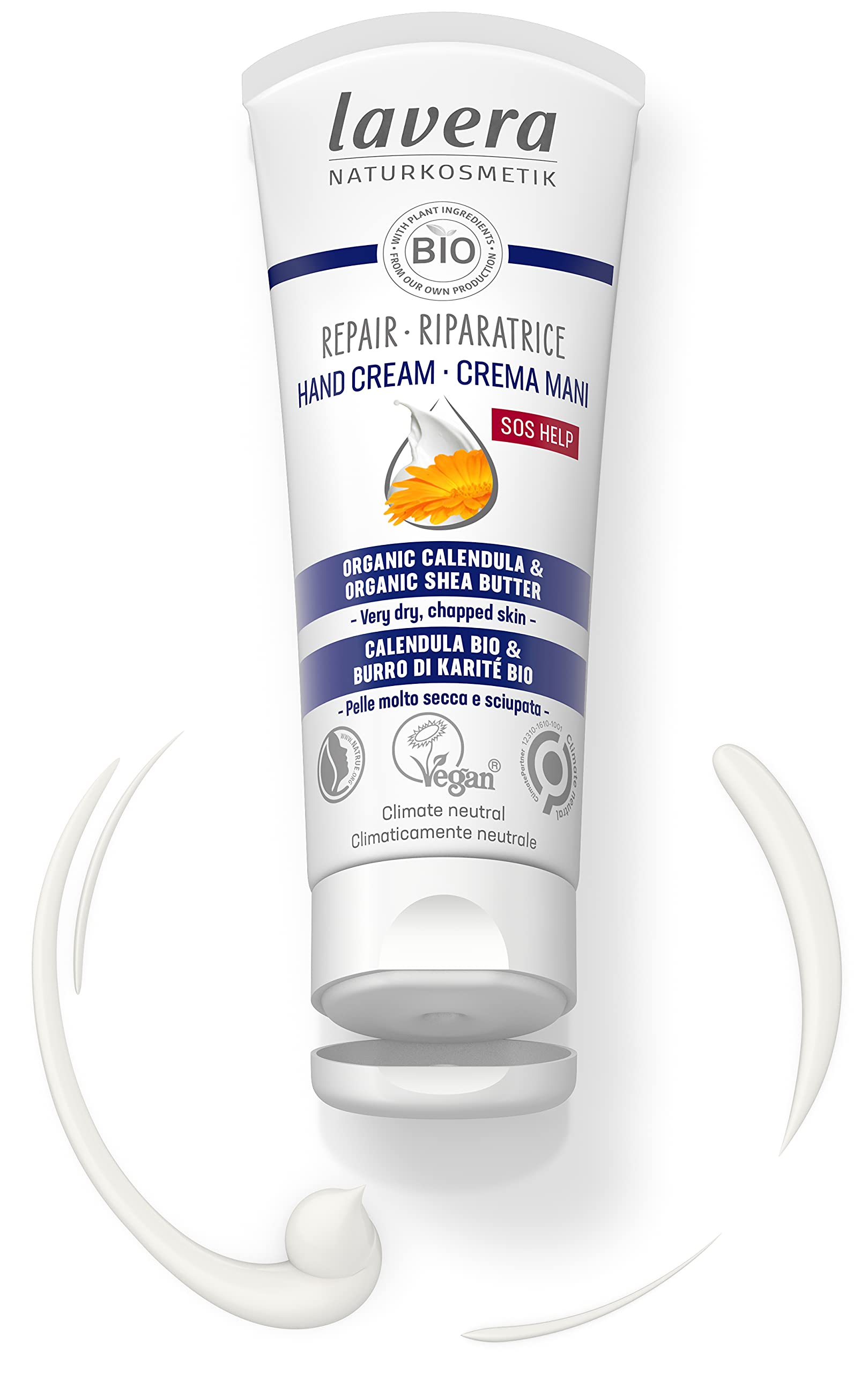 lavera Repair Hand Cream with Organic Calendula & Shea Butter for Chapped Skin 3