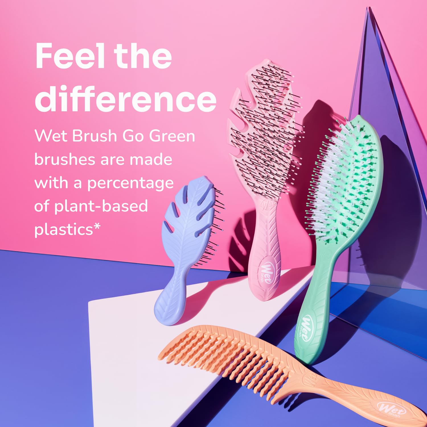 Wet Brush Go Green Speed Dry Detangler with HeatFlex Bristles for Faster Drying 9