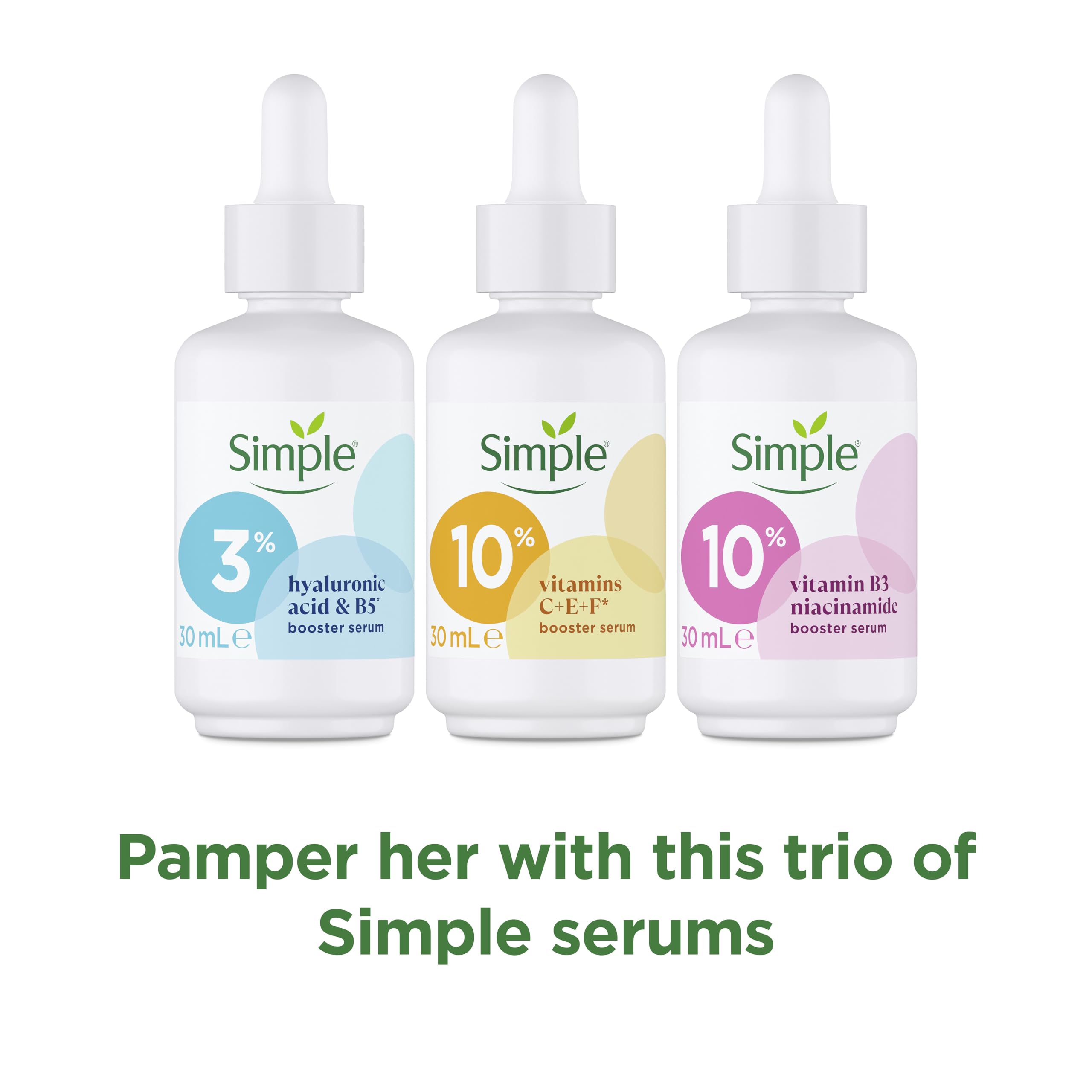 Simple Booster Serum Kollektion 3-teiliges Geschenkset mit kleinem Reise-Beauty-Set 4