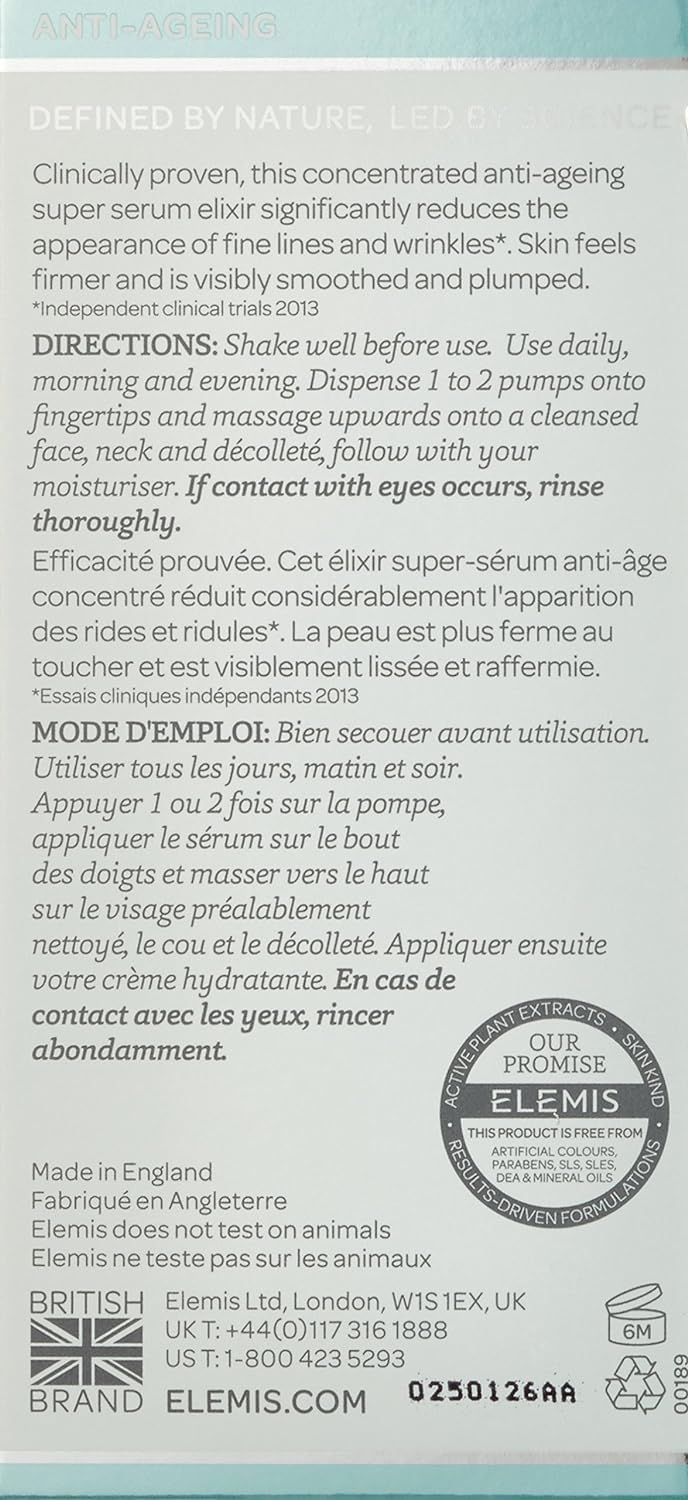 Elemis Pro-collagen Super Serum Elixir Anti-Wrinkle Concentrate for All Skin Types 4