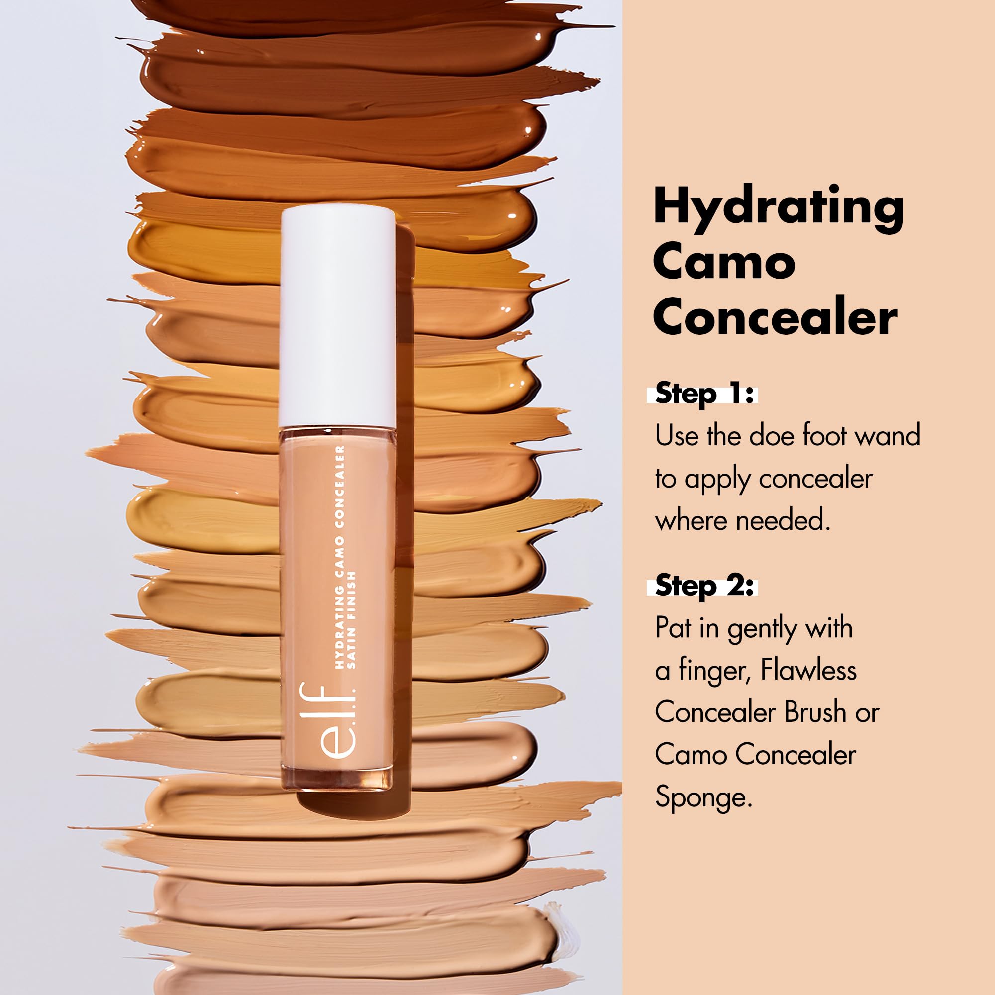 e.l.f. Hydrating Camo Concealer - Lightweight, Full Coverage, Long Lasting 3