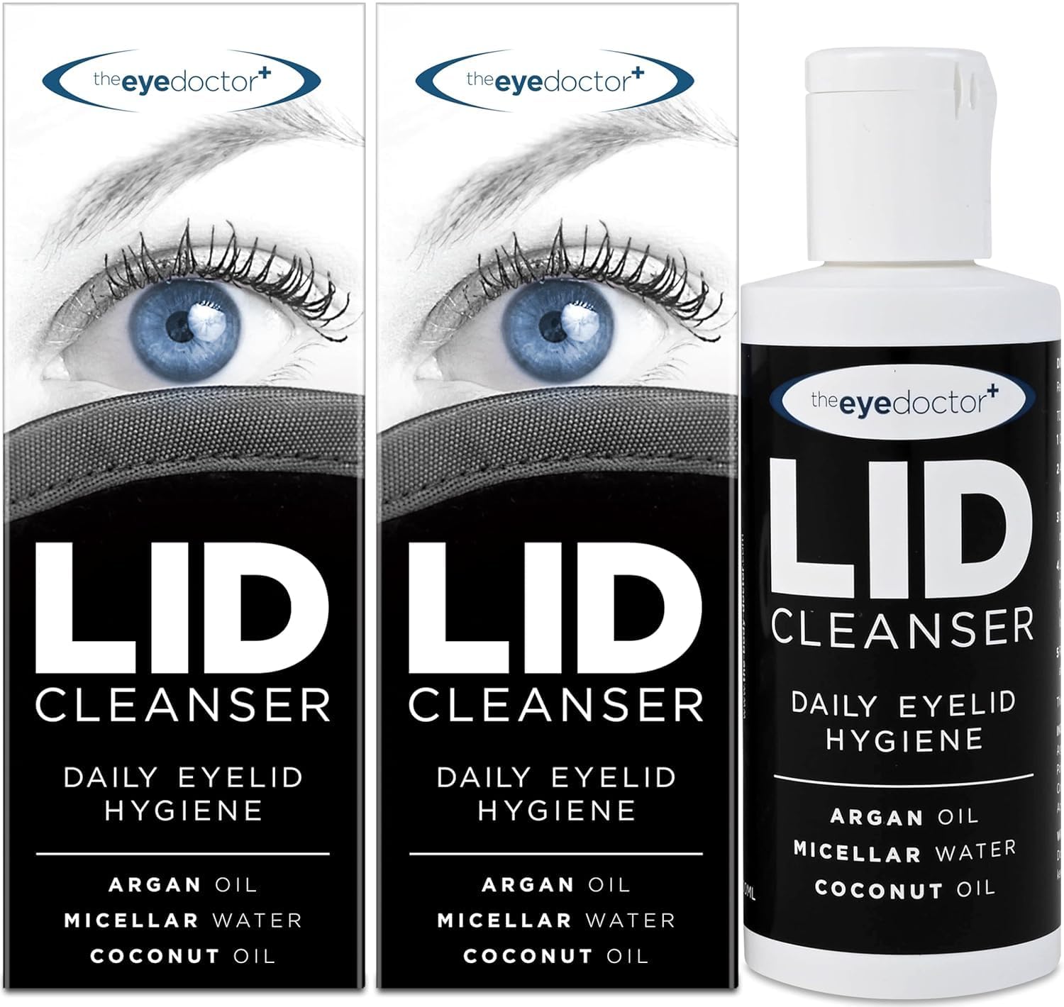 The Eye Doctor Lid Cleanser Twin Pack - Eyelid Cleanser with Argan & Coconut Oil (2x 100ml)