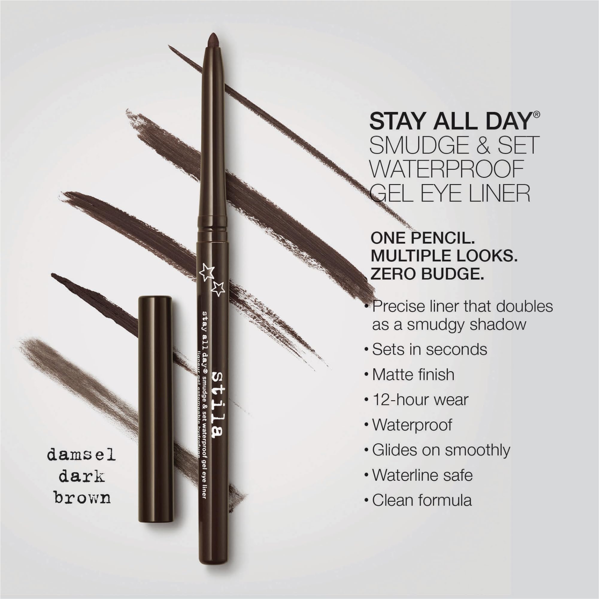 Stila Stay All Day Smudge & Set Waterproof Gel Eye Liner 0.35g - Damsel Dark Bro
