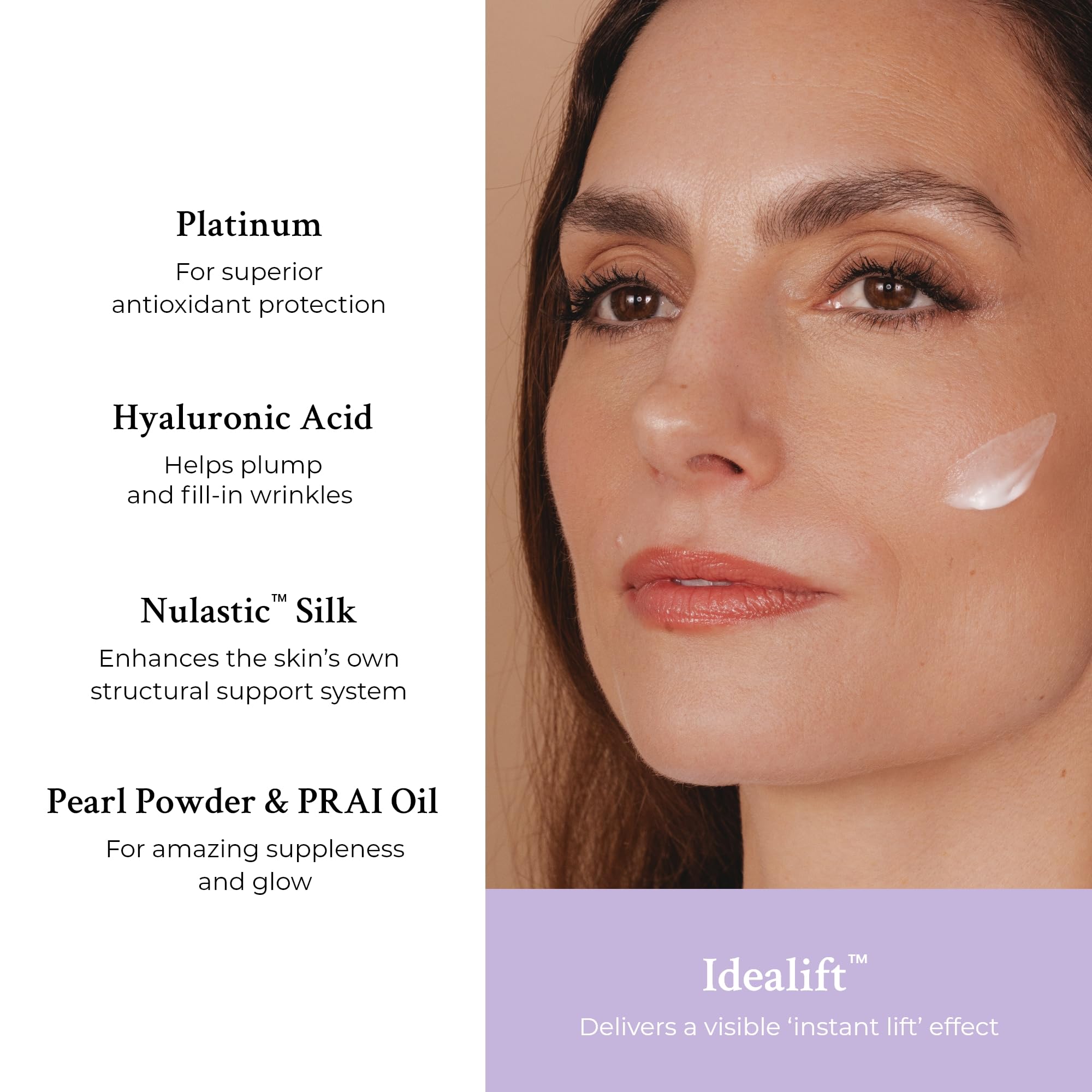 PRAI Platinum Firm & Lift Day Creme 50ml - Hydrating Moisturiser with Platinum & Hyaluronic Acid 3