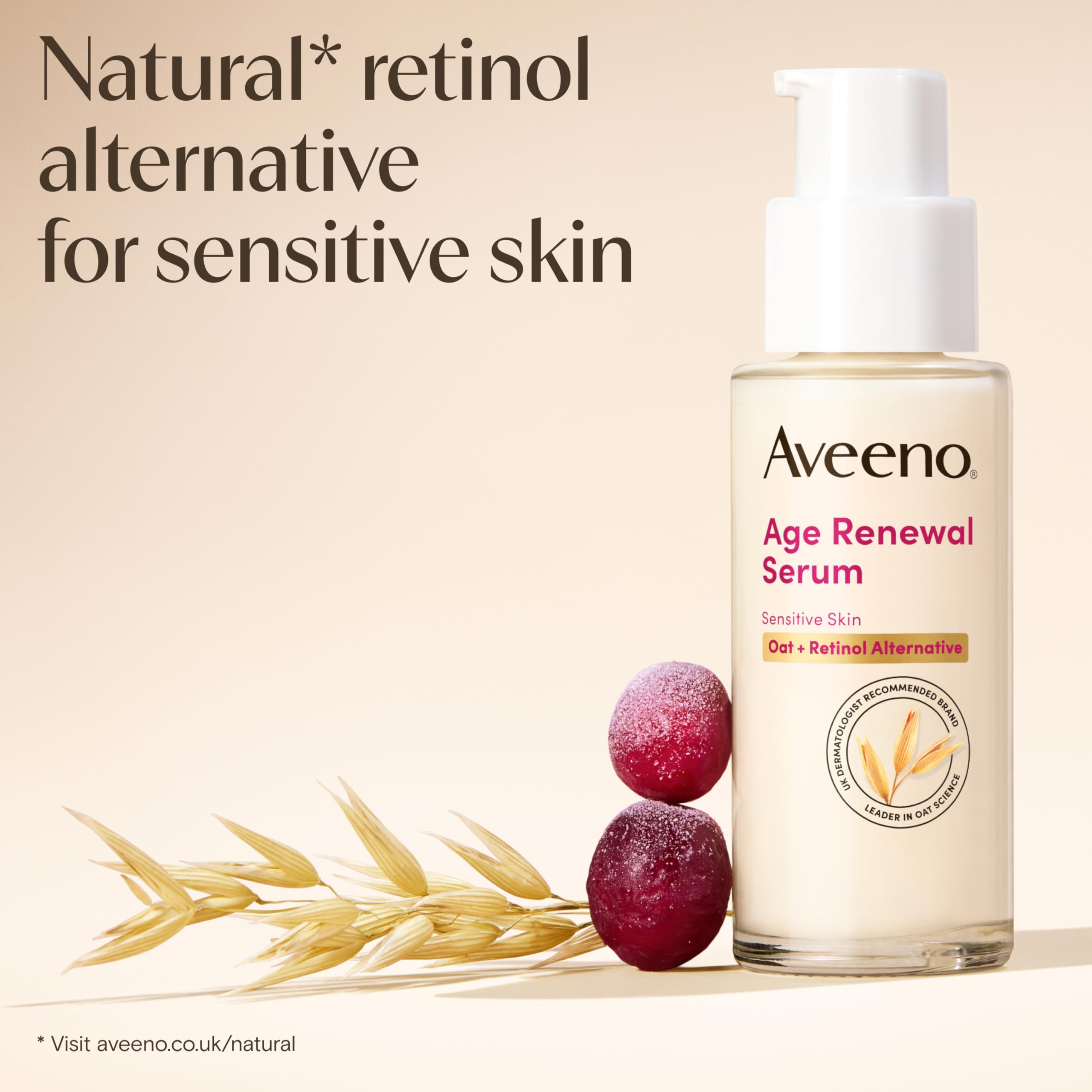 AVEENO Gesichts-Anti-Aging-Serum (1 x 30 ml), Hafer + Retinol-Alternative, sanft