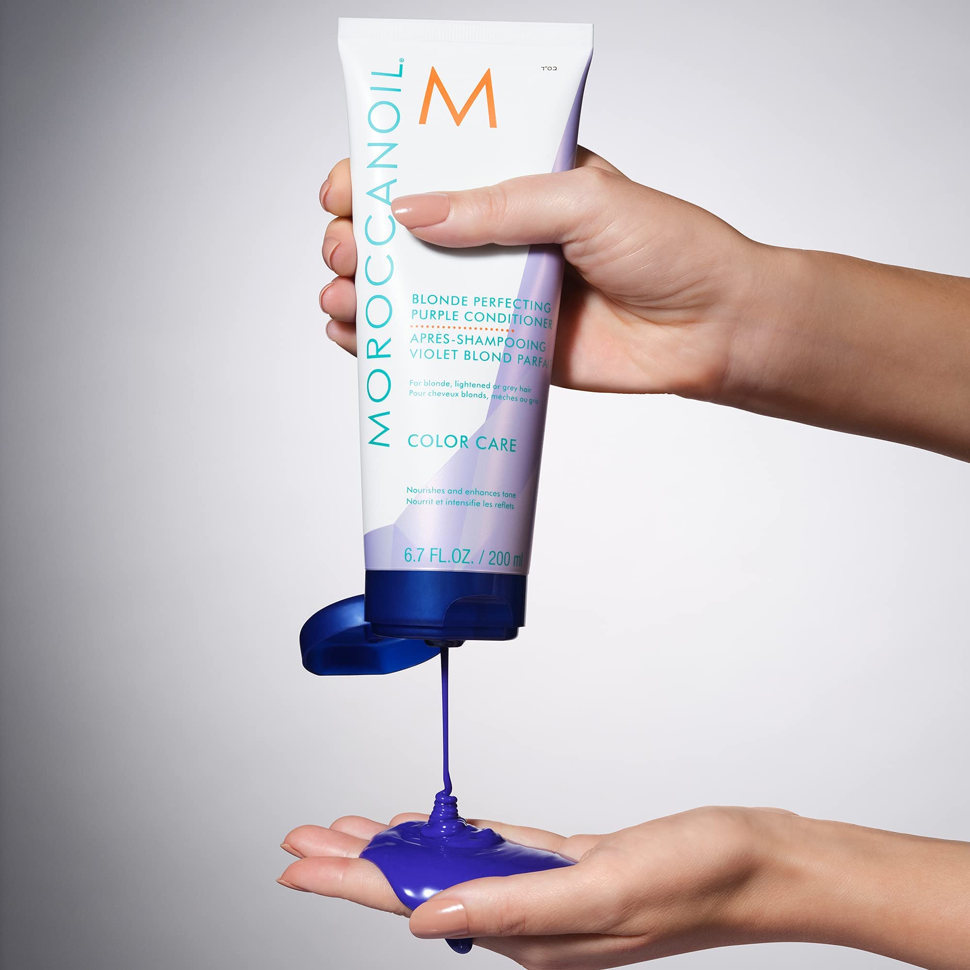 Moroccanoil Blonde Perfecting Purple Conditioner 200ml for Blonde, Lightened, and Grey Hair