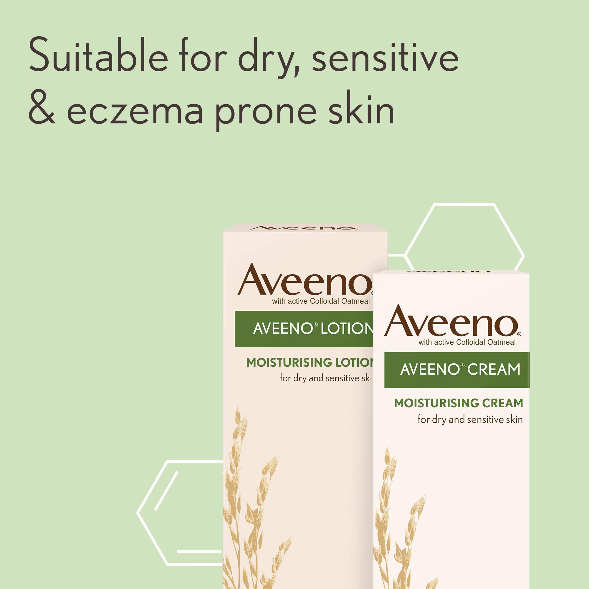 Aveeno Moisturising Cream 100ml: Nourishing Body Lotion with Colloidal Oatmeal for Dry Sensitive Skin 7