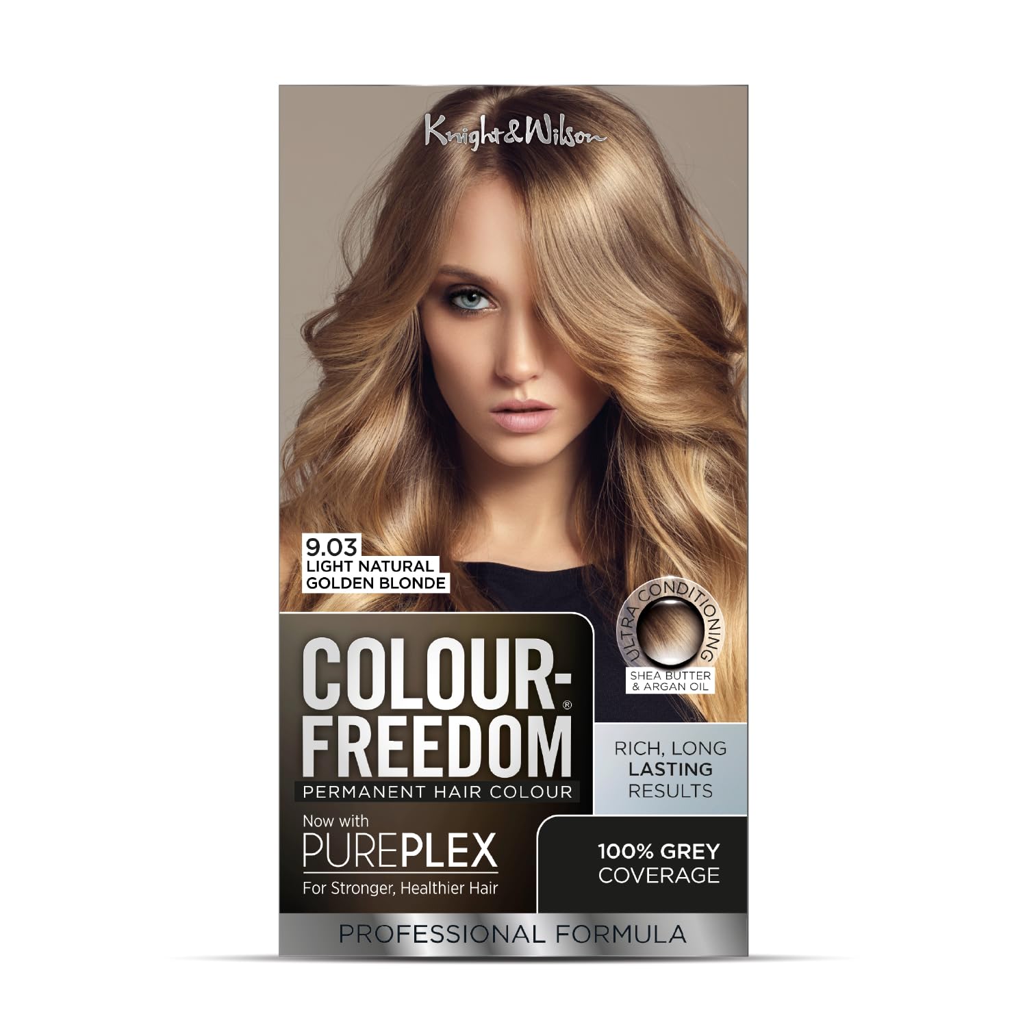 Knight & Wilson Colour Freedom Permanent Hair Colour - 9.03 Light Golden Blonde with PurePlex