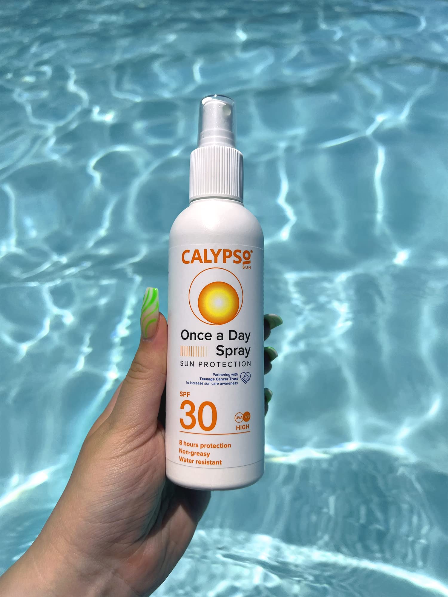 Calypso Sonnenschutzspray LSF 30 (einmal täglich) | 8 Stunden Sonnenschutz | Nein 4