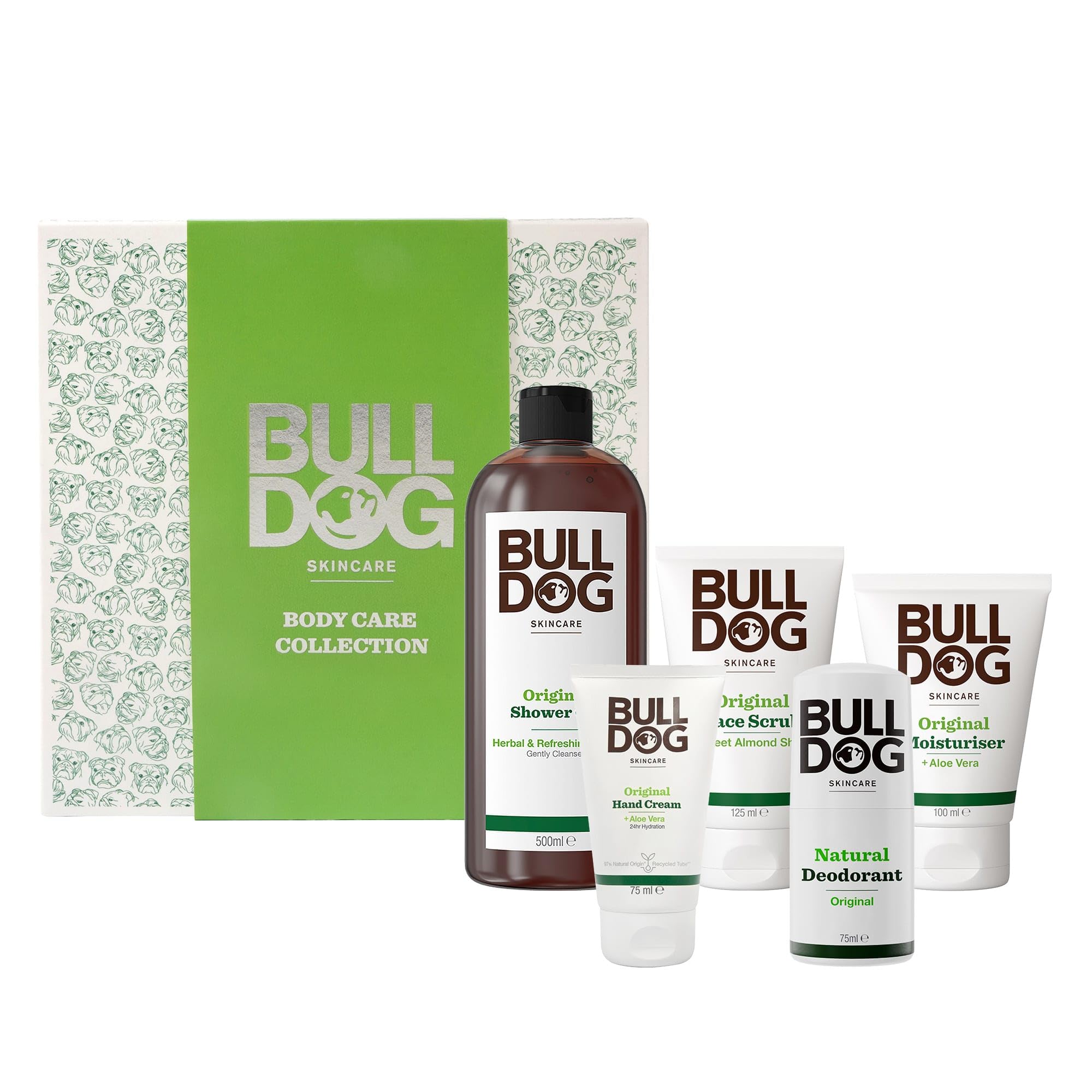 Bulldog Skincare Men's Premium Body Care Gift Set with Moisturiser and Scrub