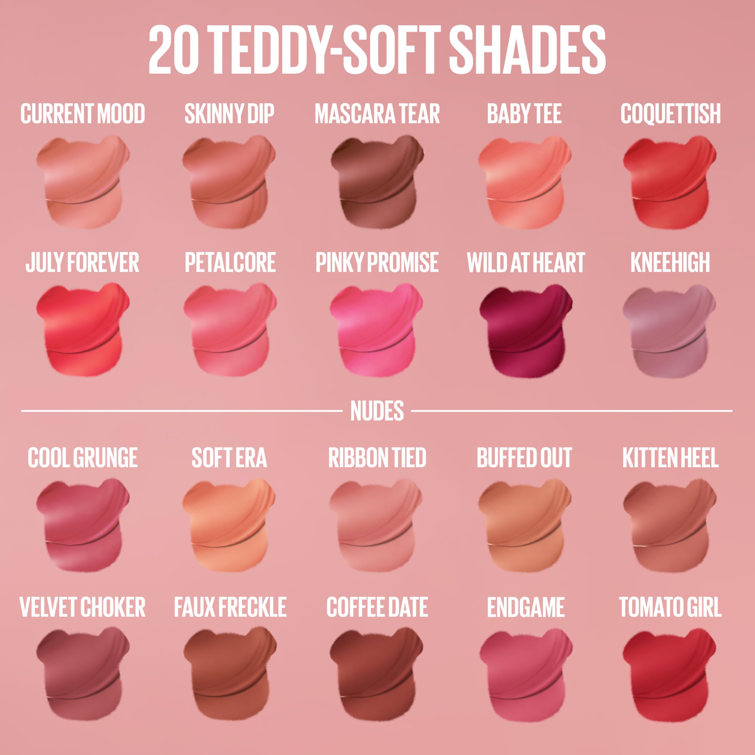 Maybelline Super Stay Teddy Tint Nudes: Up To 12 Hour Blurred Matte Lipstick 6