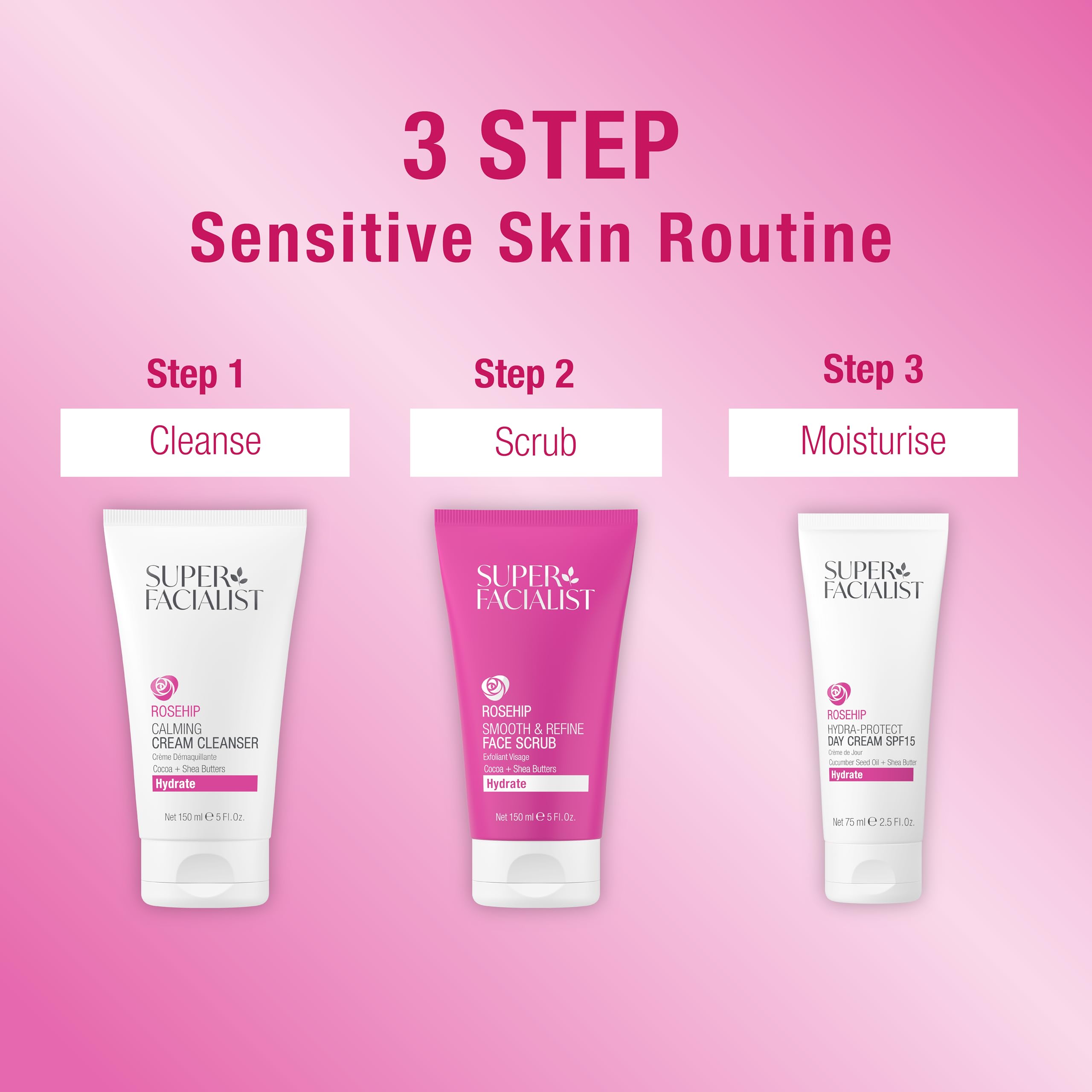Super Facialist Rosehip Overnight Resync Night Cream with SleepSmart Complex 7