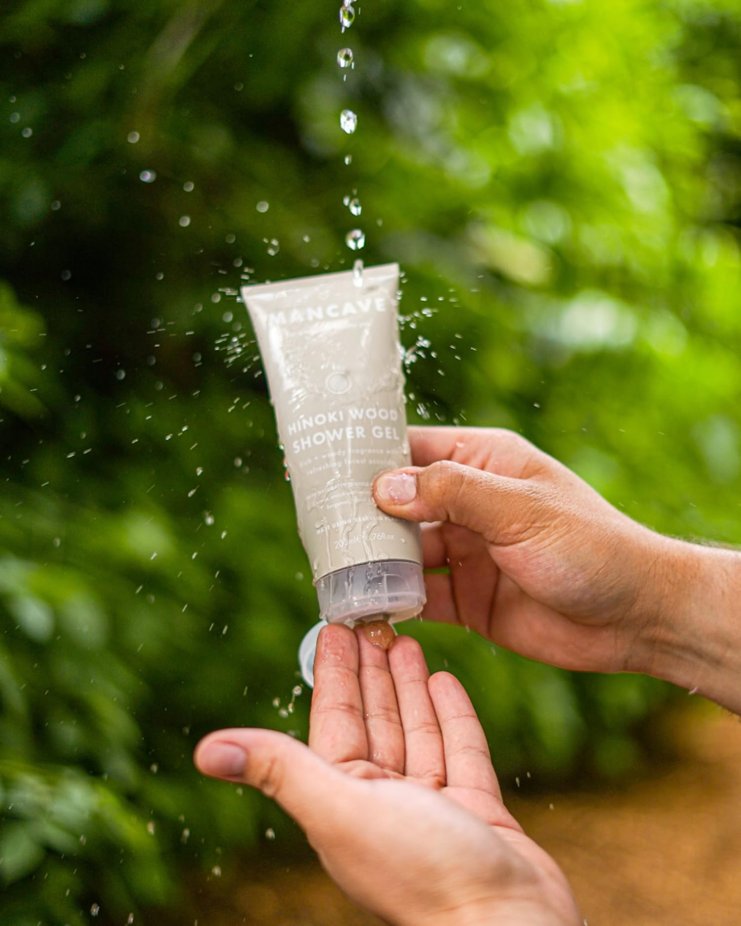 ManCave Hinoki Wood Shower Gel for Men with Natural Woody Aroma 3