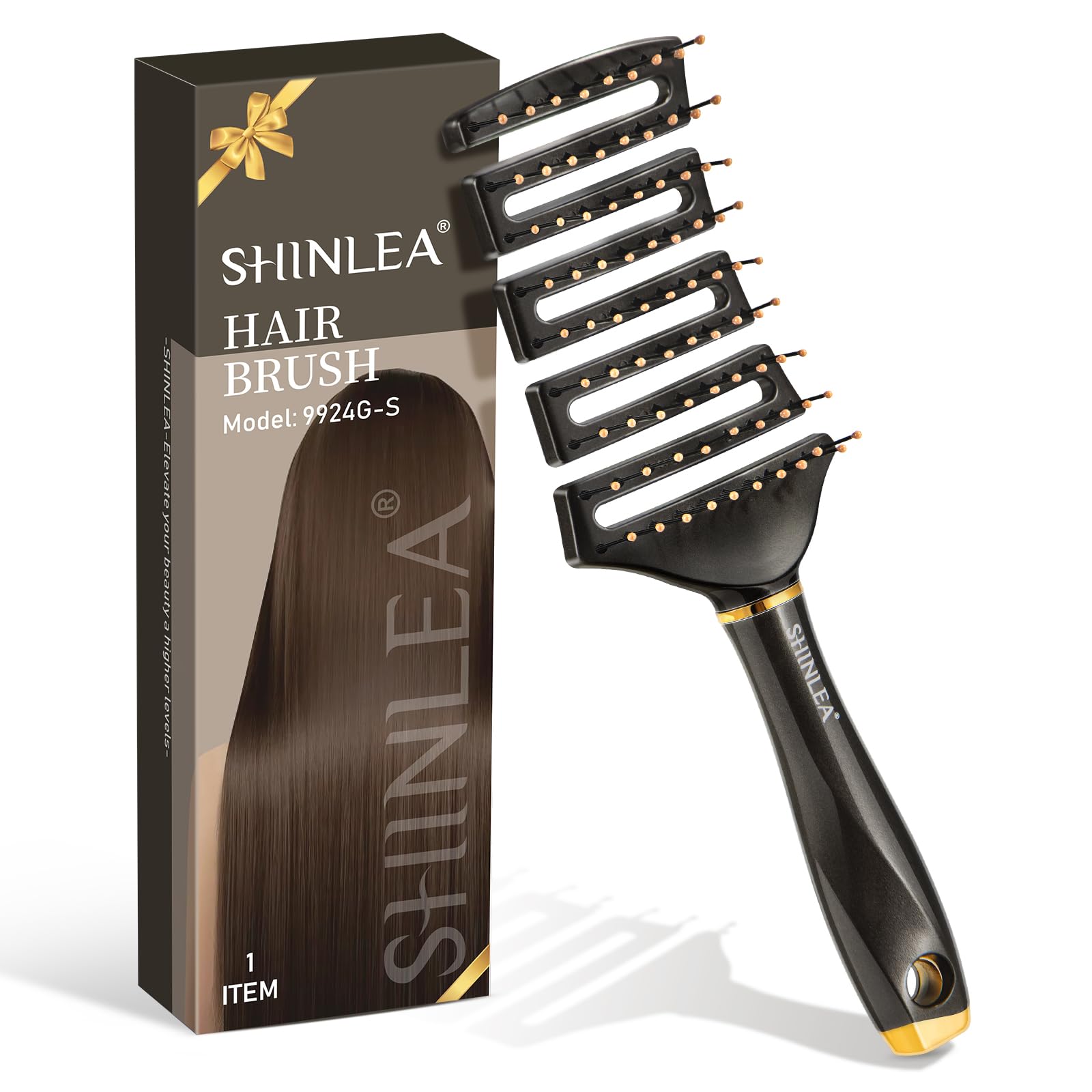 SHINLEA Vented Detangle Hair Brush for Thick, Wet, and Dry Hair
