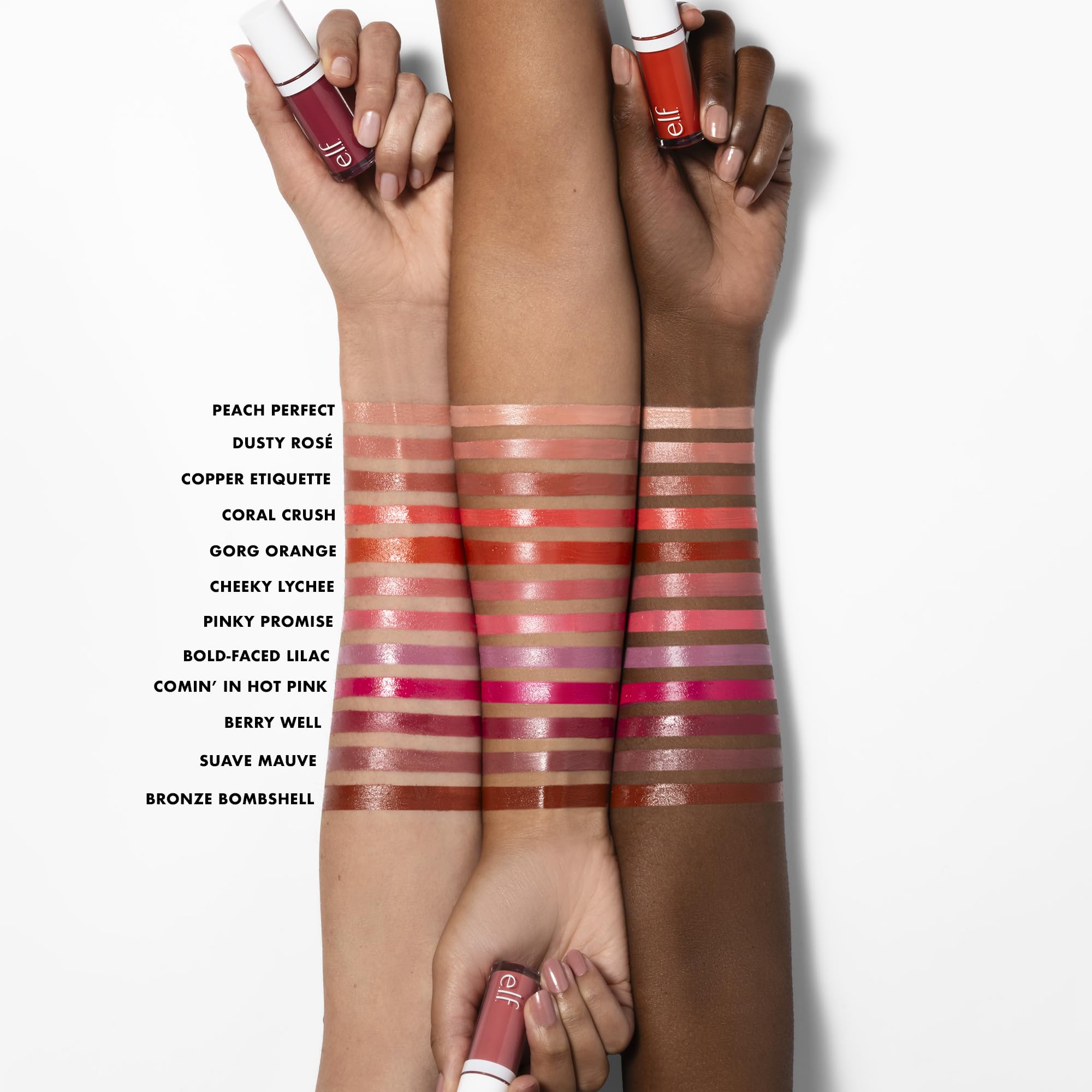 elf Camo Liquid Blush, langanhaltendes Flüssig-Rouge für hochpigmentierte Farbe, sorgt für ein zartes, taufrisches Finish, vegan und tierversuchsfrei, kräftiges Lila 4