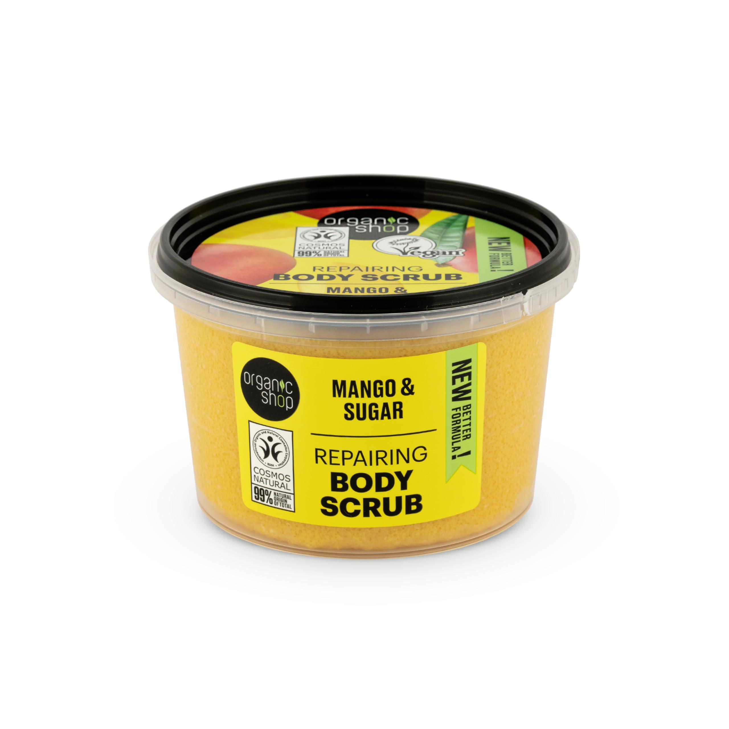 Organic Shop Repairing Mango & Sugar Body Scrub for Smooth, Glowing Skin (250ml)