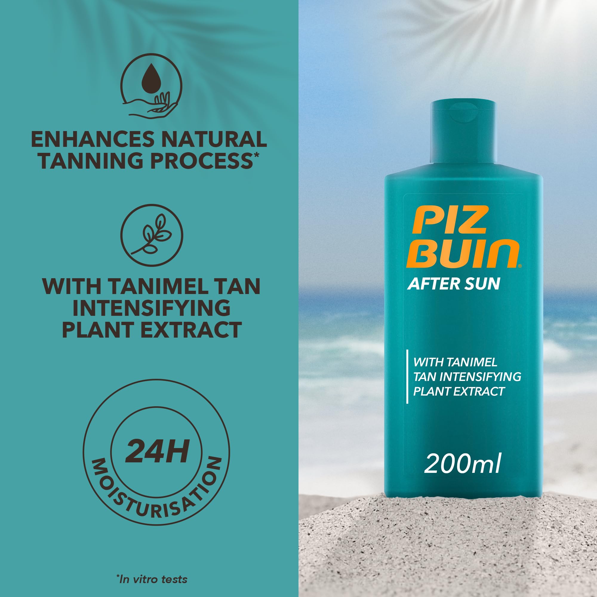 Piz Buin After Sun Tan Intensifying Moisturising Lotion with Shea Butter & Vitamin E, 200 ml