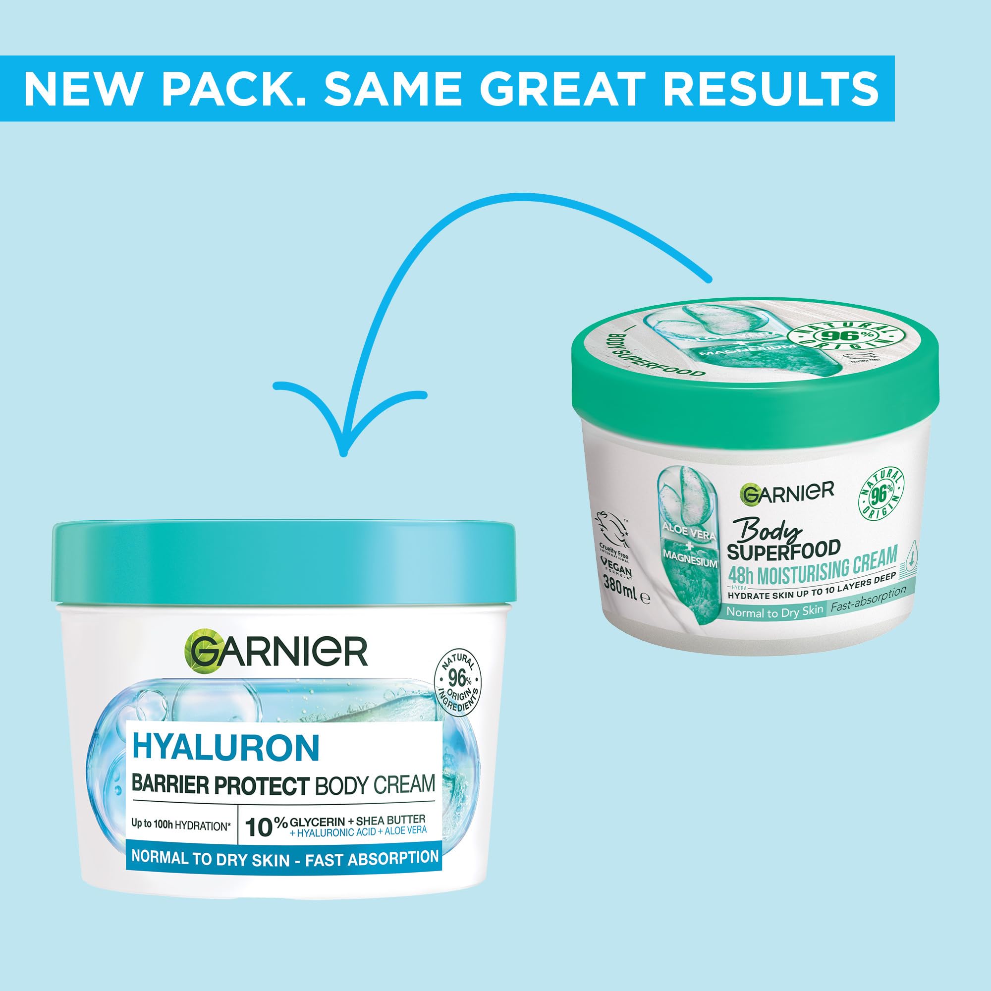 Garnier Body Superfood Moisturising & Soothing Body Cream with Aloe Vera & Magnesium 6