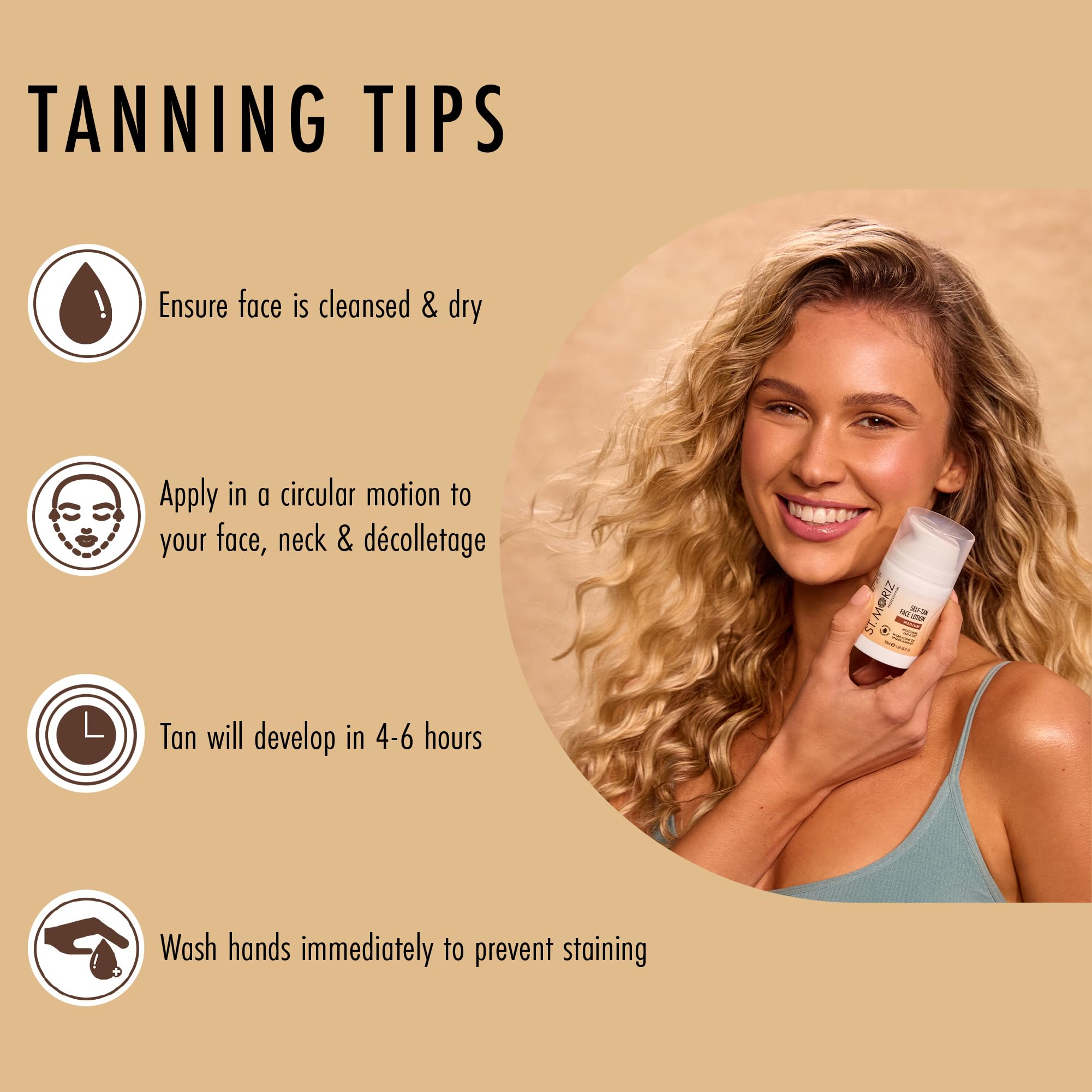 ST. MORIZ Professional Medium Self-Tan Face Lotion with Aloe Vera & Vitamin E 5