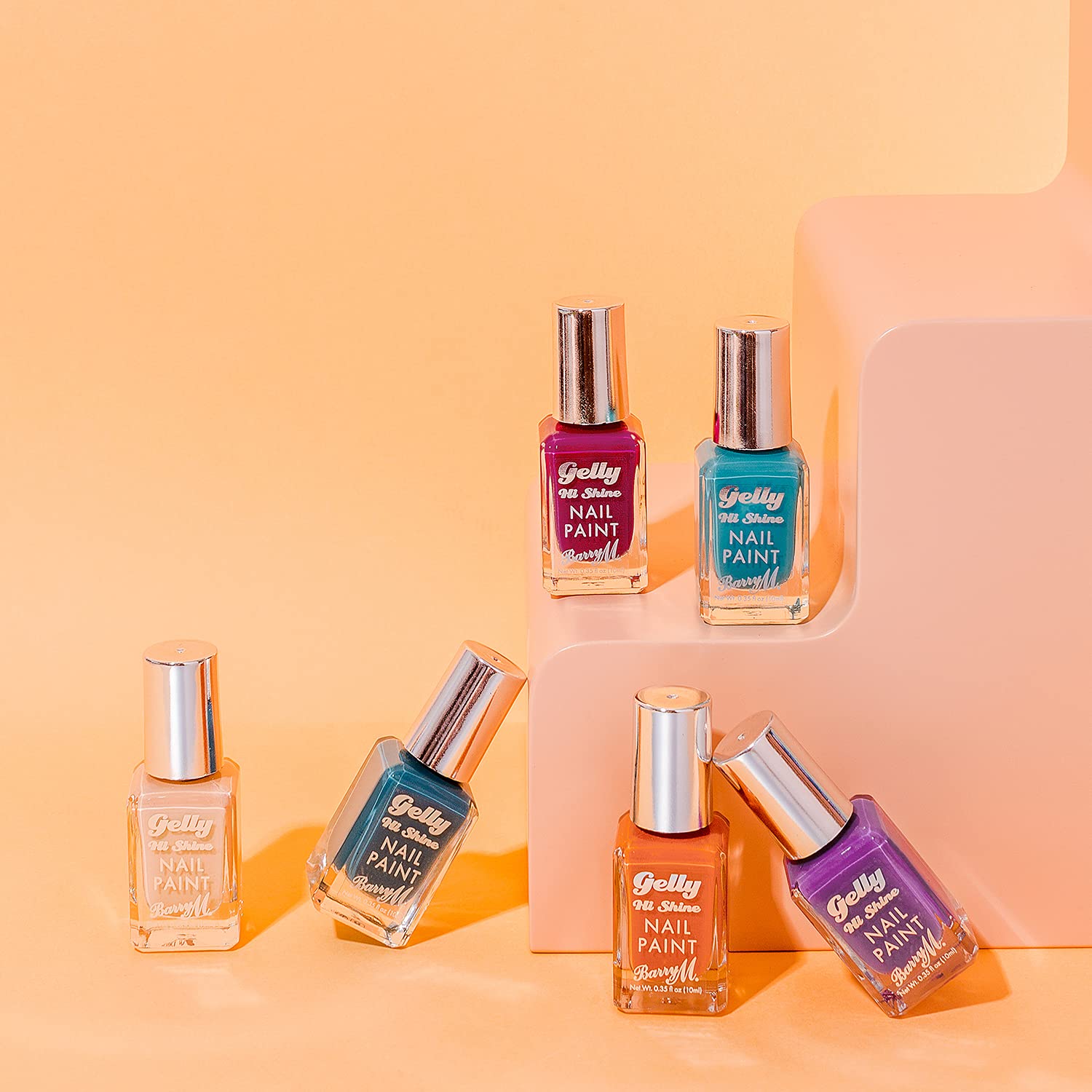 Barry M Gelly Hi Shine Nail Paint - Aqua Berry Pie, High Gloss, Vegan Formula, 10 Ml 3