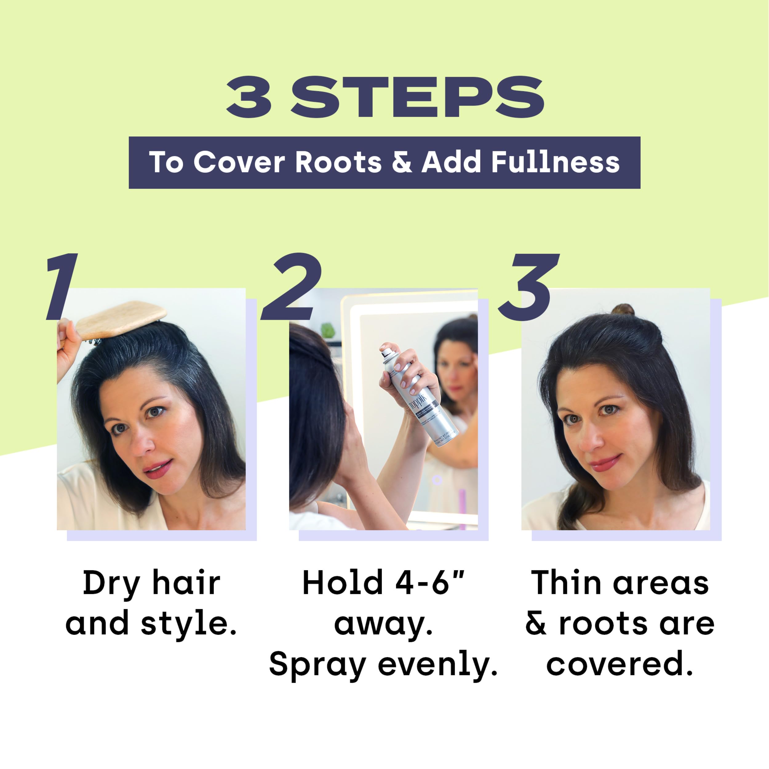 TOPPIK Coloured Hair Thickener Spray, Medium Brown for Thinning Hair, 180ml 7