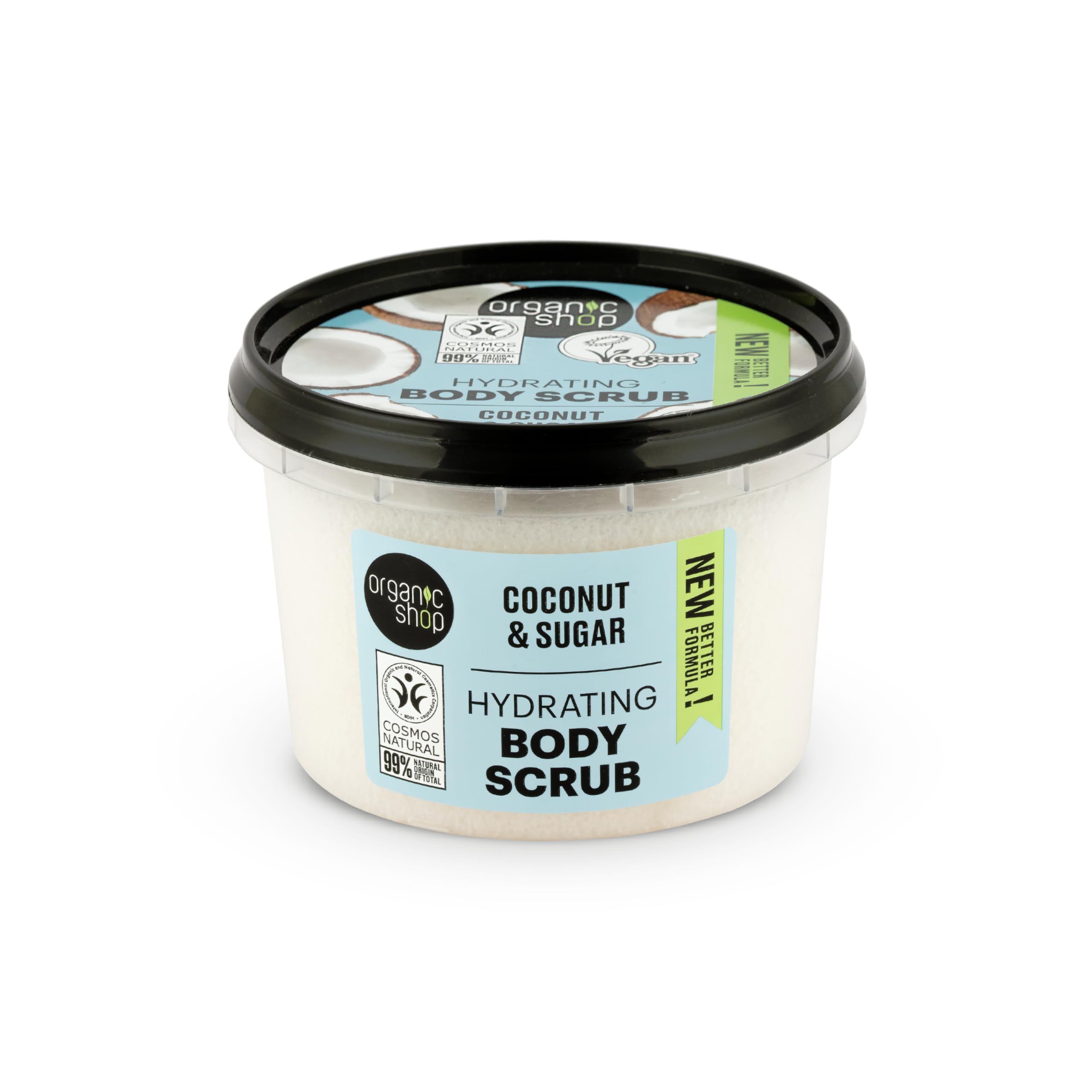 Organic Shop Hydrating Coconut Body Scrub with Natural Sugar and Coconut Oil (250ml)