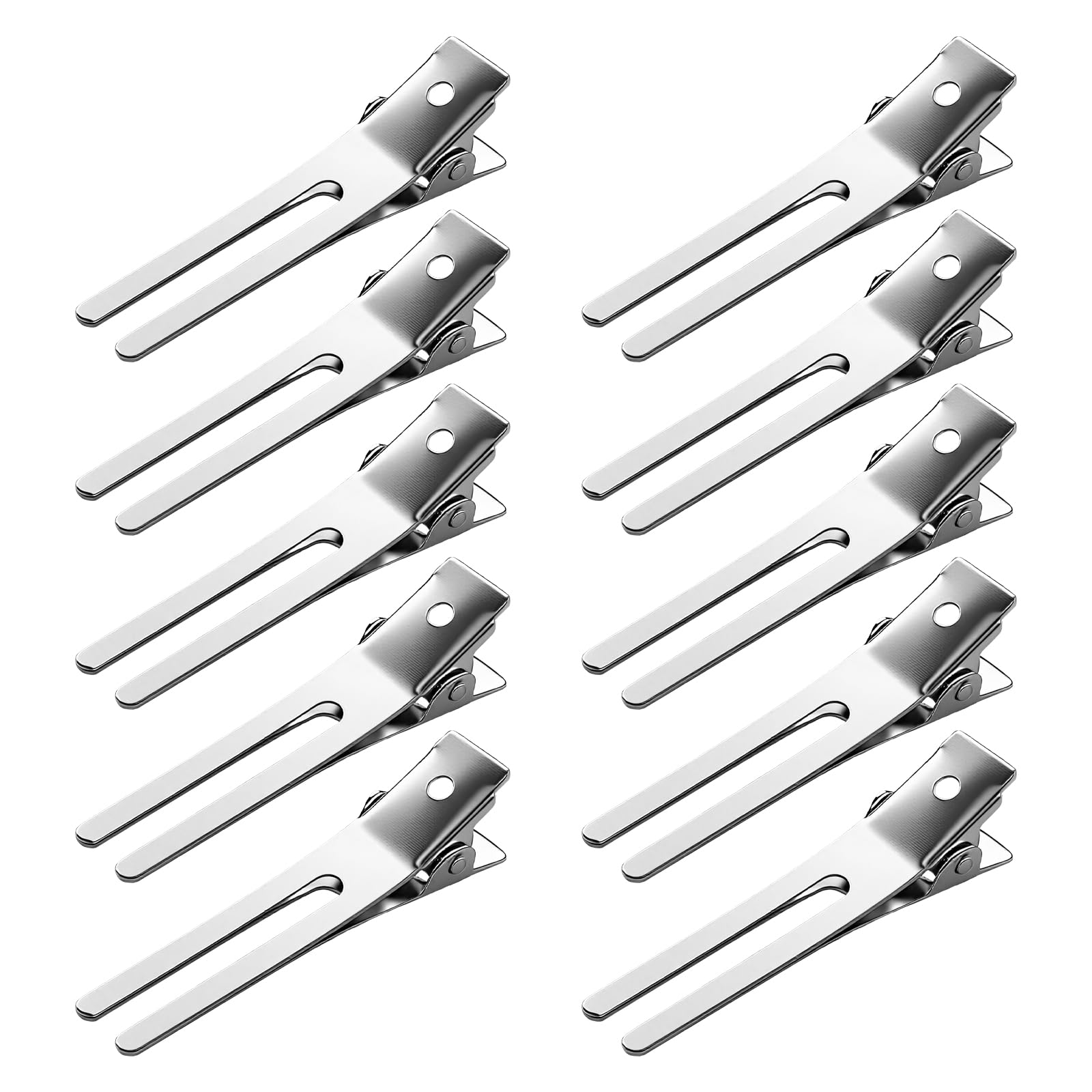 MOXYOY 25 PCS Silver Alligator Hair Clips for Styling - Rustproof Metal Duck Bill Clips