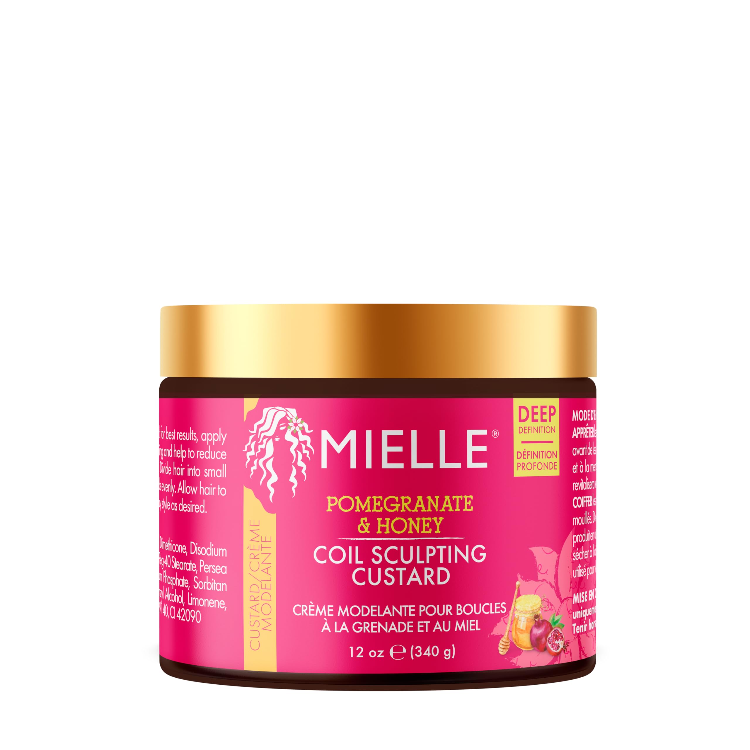 Mielle Pomegranate & Honey Curl Cream for Type 4 Hair - Coil & Curl Defining Cream, 340 ml