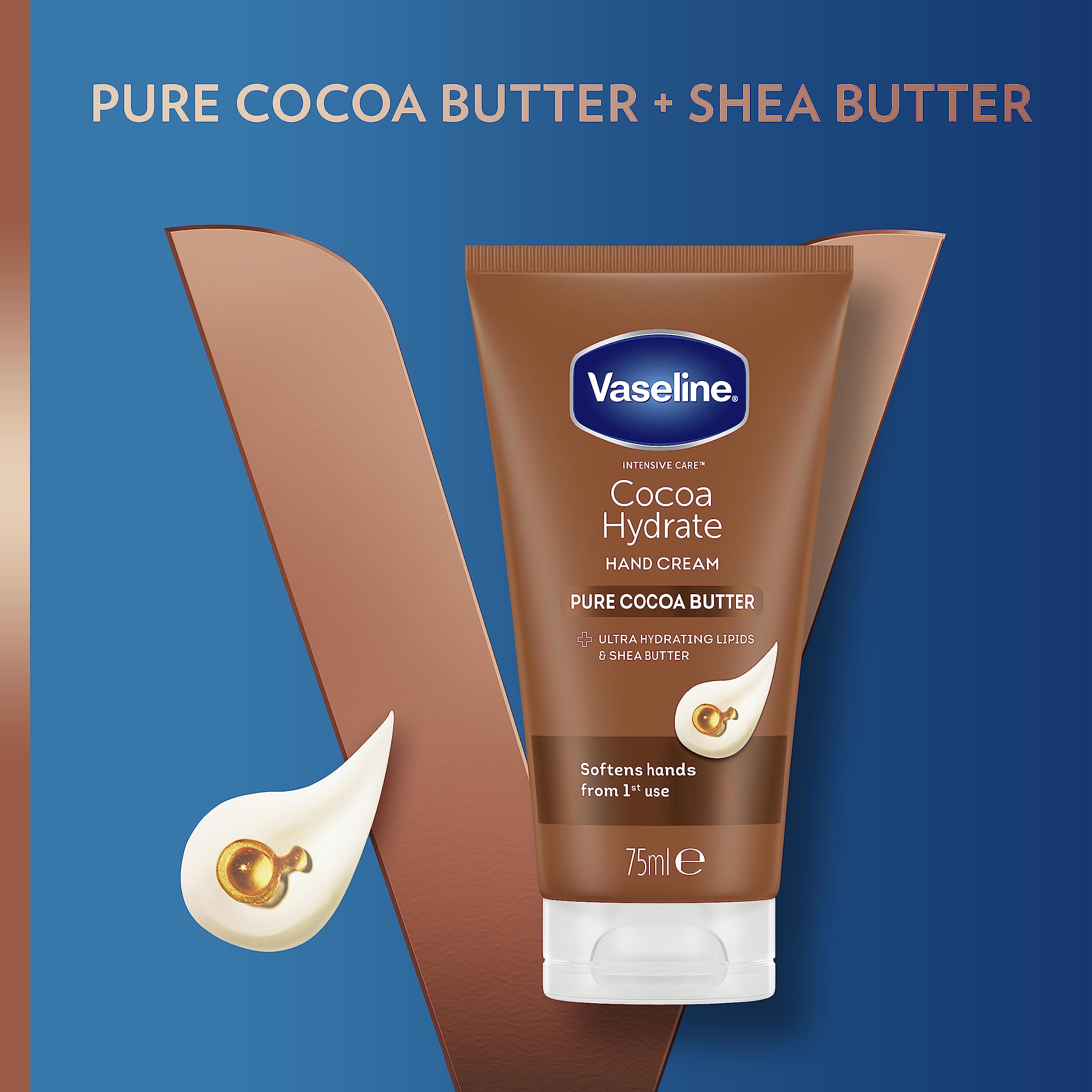 Vaseline Intensive Care Cocoa Hydrate Feuchtigkeitscreme mit ultra-feuchtigkeitsspendenden Lipiden 3