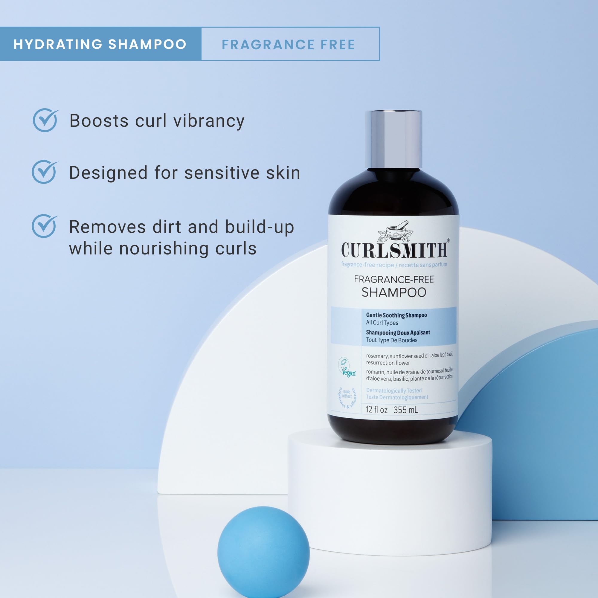 Curlsmith Fragrance-Free Shampoo – Gentle Cleanser for Wavy, Curly, and Coily Hair 6