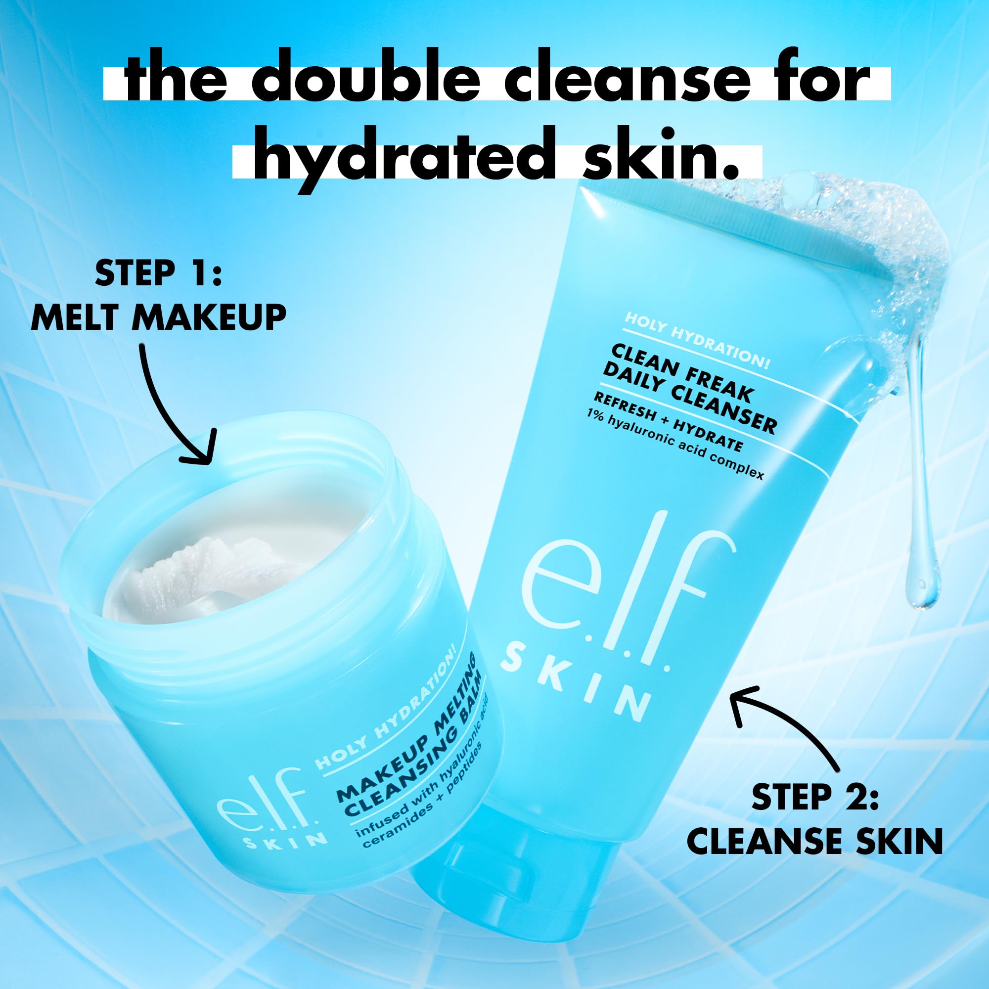 e.l.f. SKIN Holy Hydration! Clean Freak Daily Cleanser Gel with Hyaluronic Acid 6