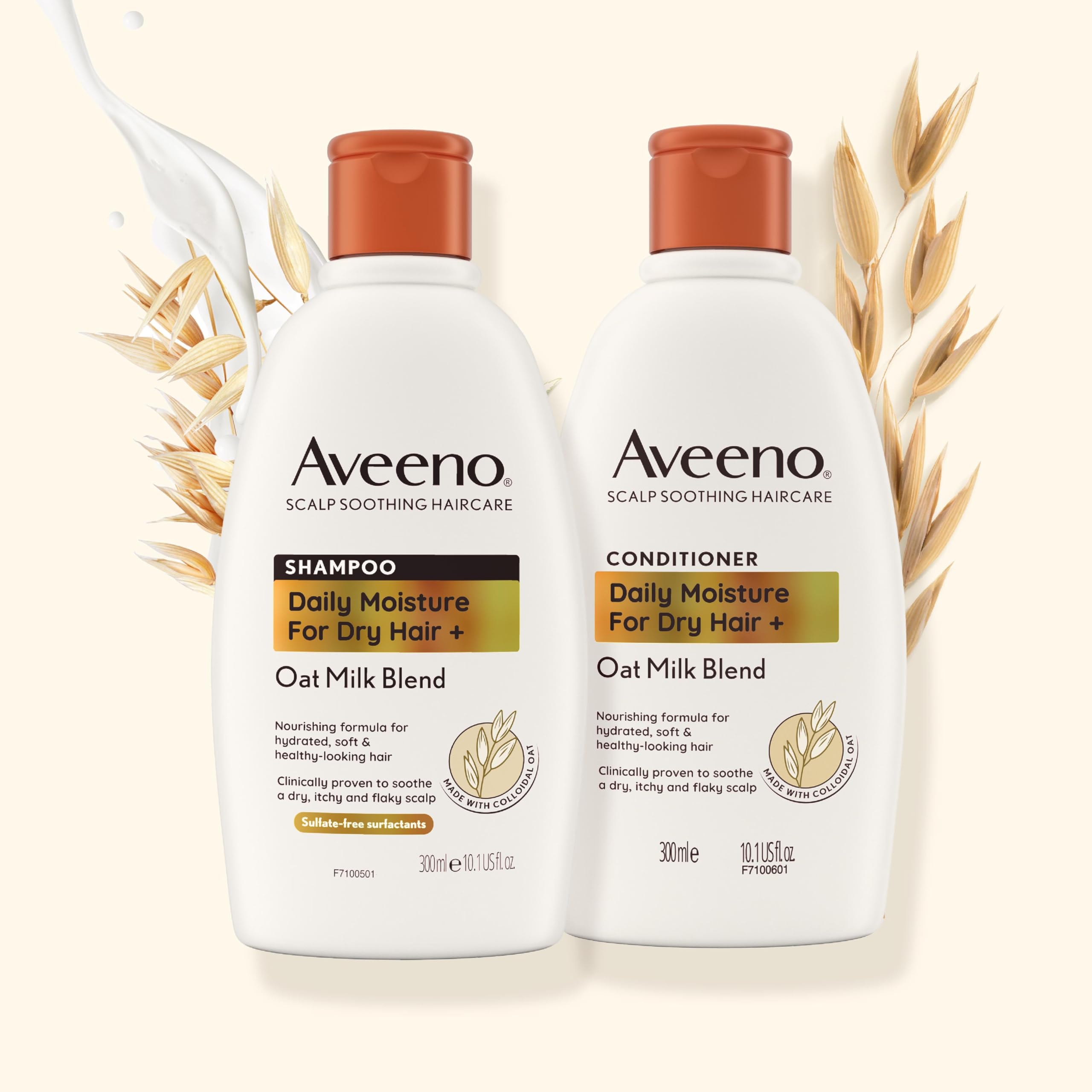 Aveeno Oat Milk Blend Scalp Soothing Haircare Daily Moisture Conditioner 300 ml 8