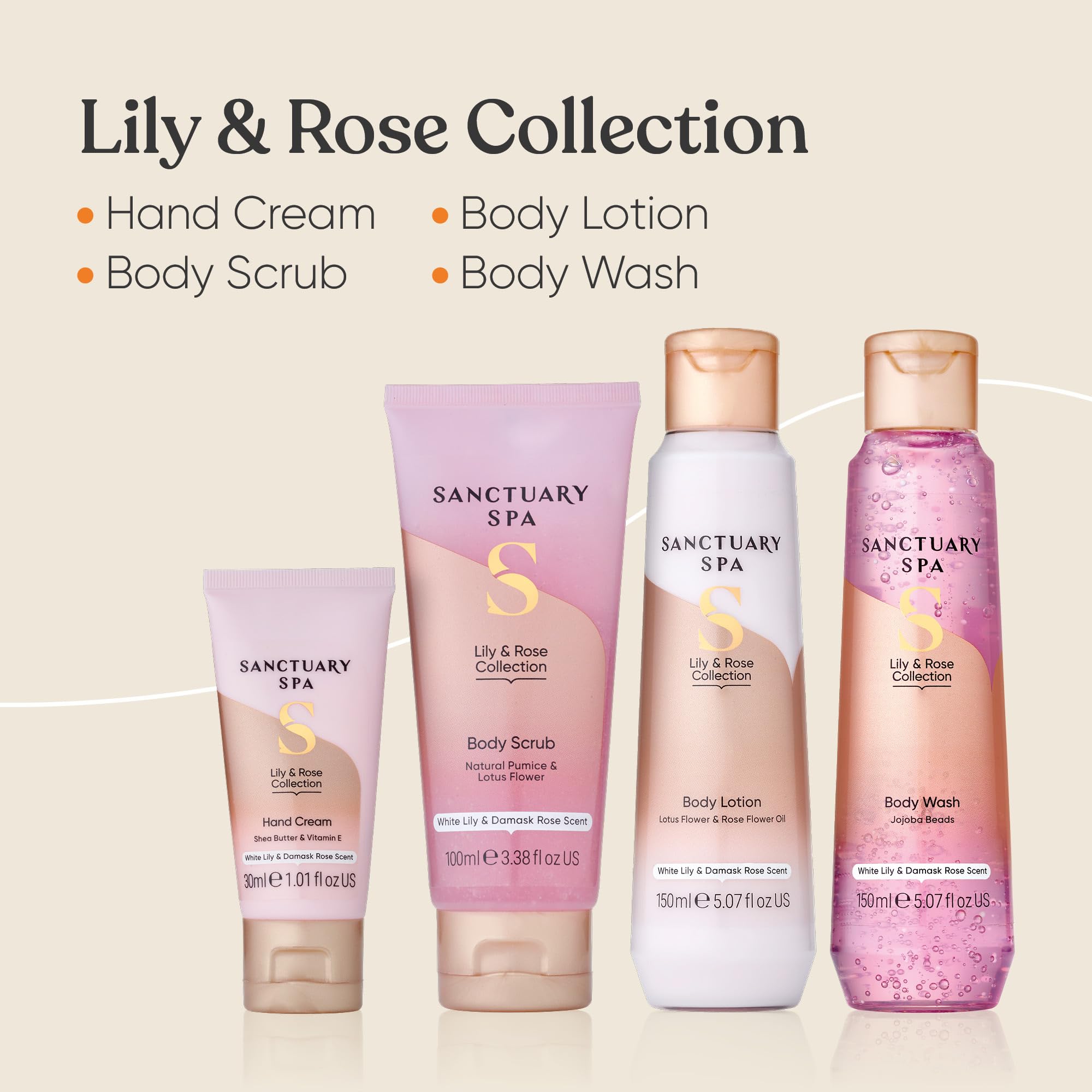 Sanctuary Spa Lily & Rose Collection Gift Set - Vegan Body Care 3