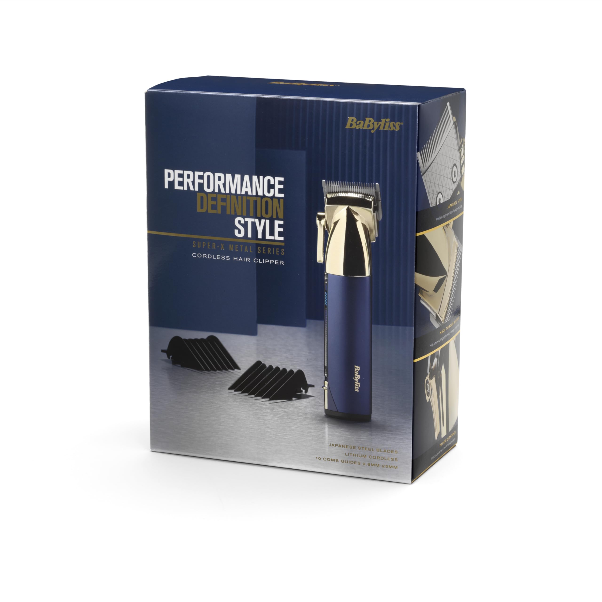 BaByliss Super-X Metal Series, kabelloser Haarschneider – Klinge aus japanischem Stahl 9