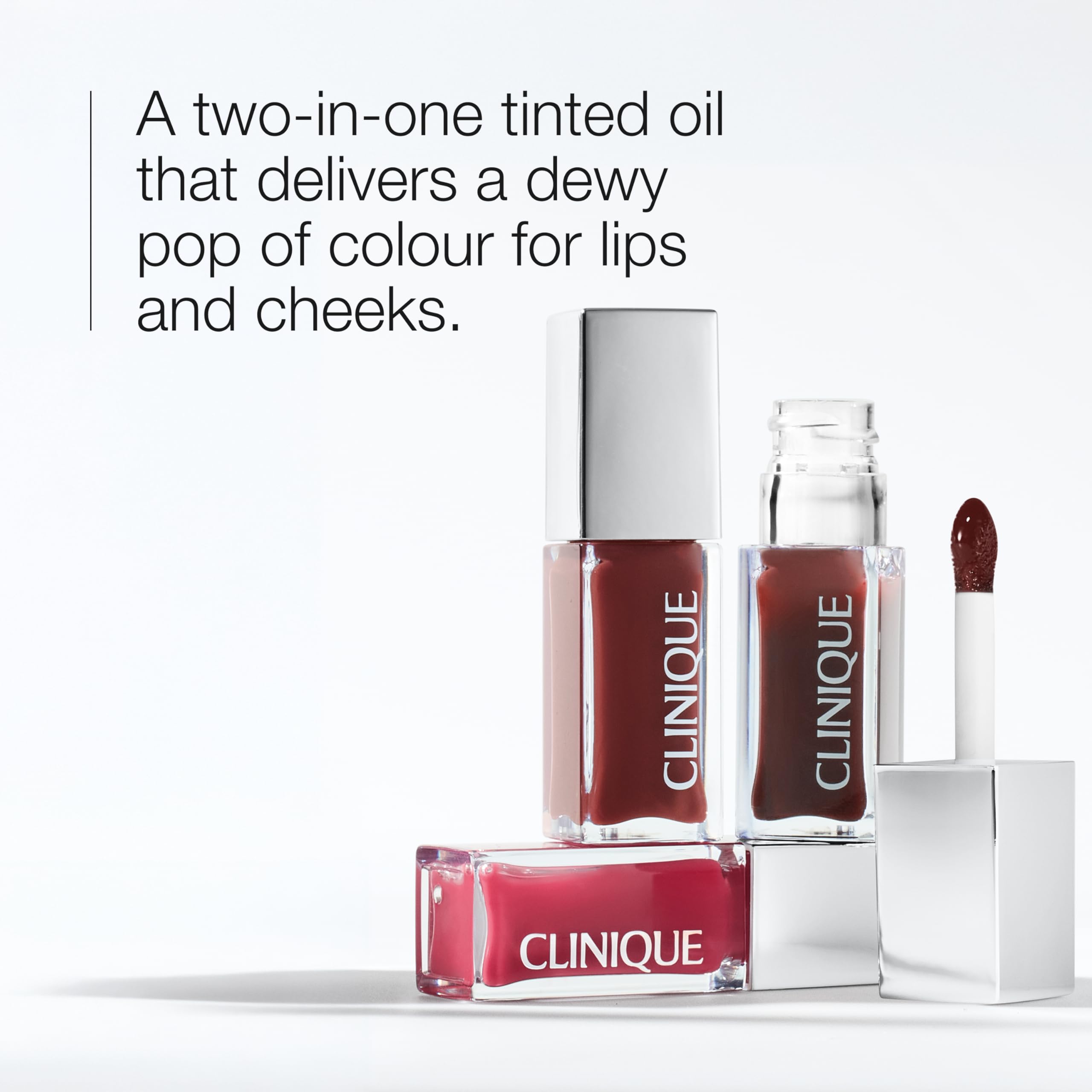 Clinique Pop Tinted Lip Oil + Cheek Oil for Natural Dewy Flush