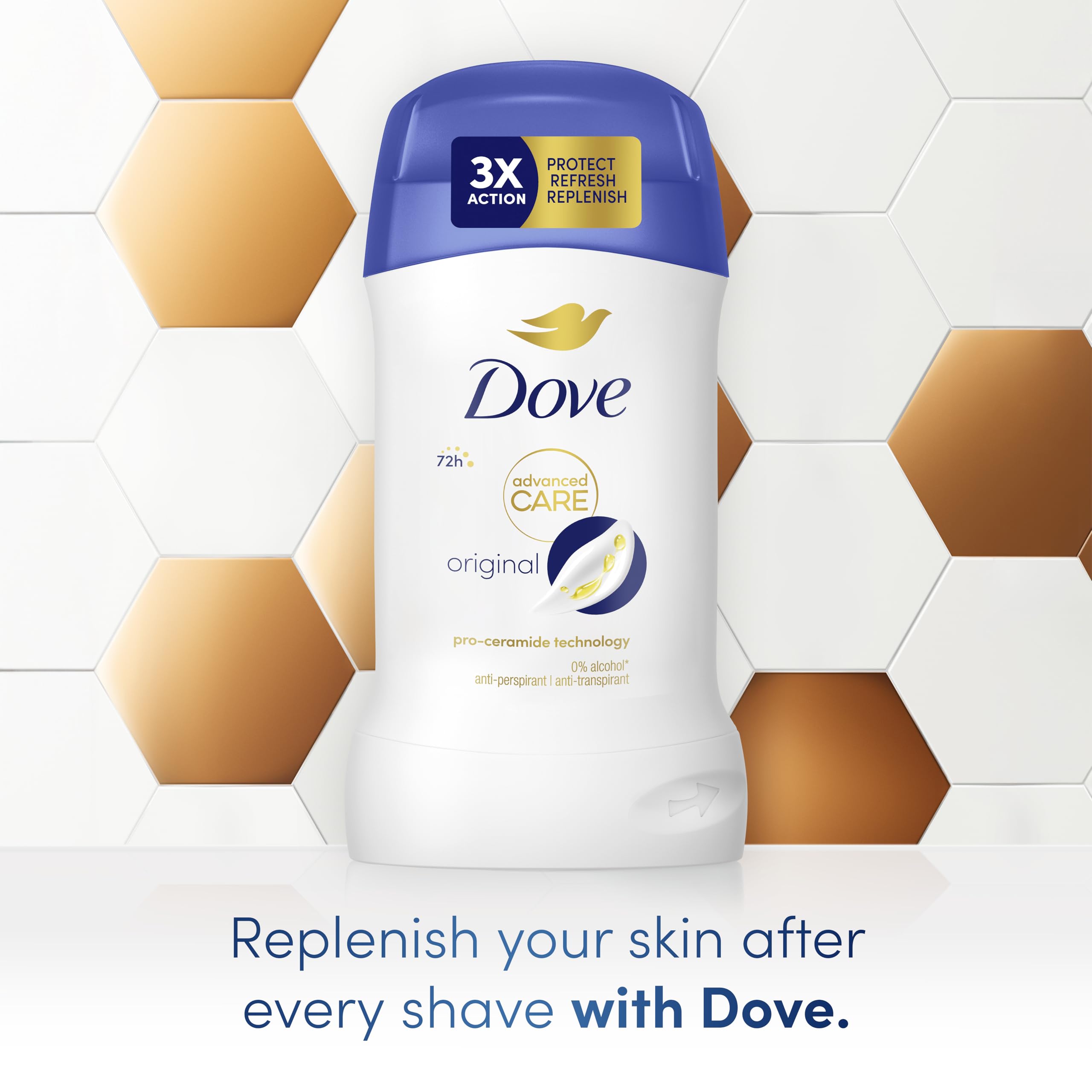 Dove Advanced Care Original Women's Antiperspirant Deodorant Stick for 72h Protection 5