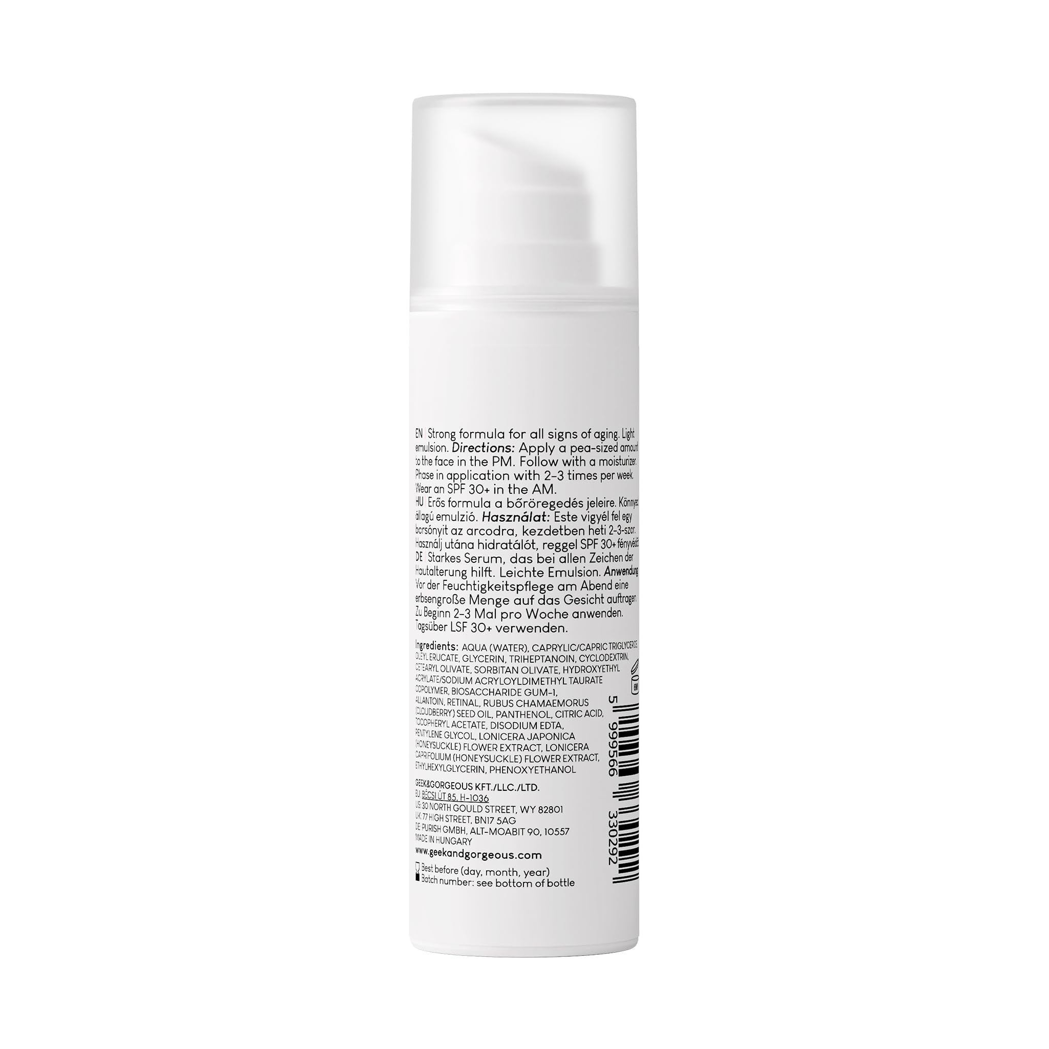 Geek & Gorgeous A-Game 10 0.1% Retinal Serum for Anti-Aging and Smoother Skin