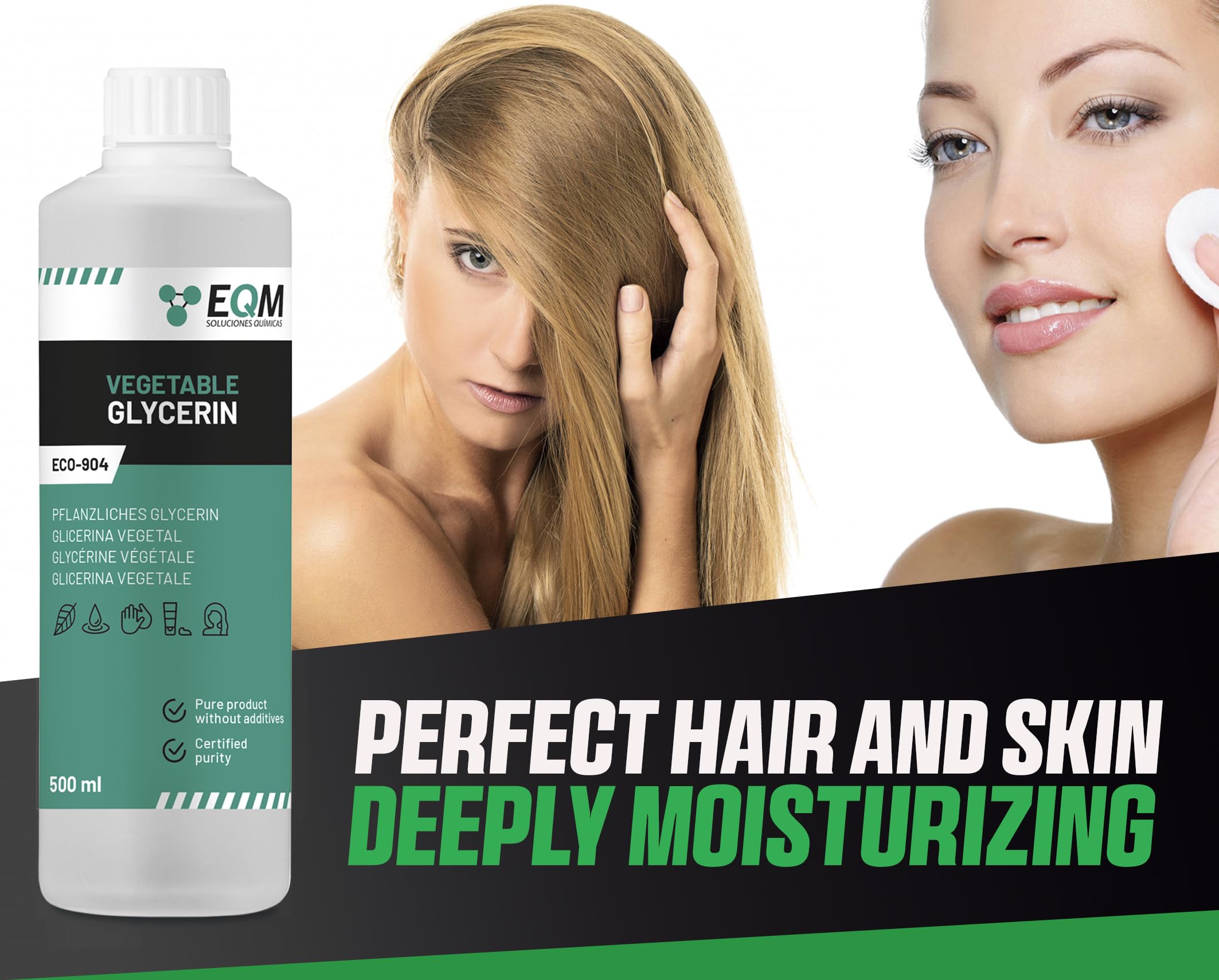 EQM ECO-904 Liquid Vegetable Glycerin 99.5% Pure & Natural for Skin & Hair Care - 500 ml 2